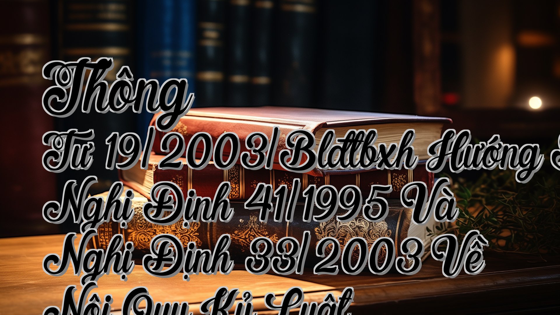 cover-Thông Tư 19/2003/Blđtbxh Hướng Dẫn Nghị Định 41/1995 Và Nghị Định 33/2003 Về Nội Quy Kỷ Luật Lao Động