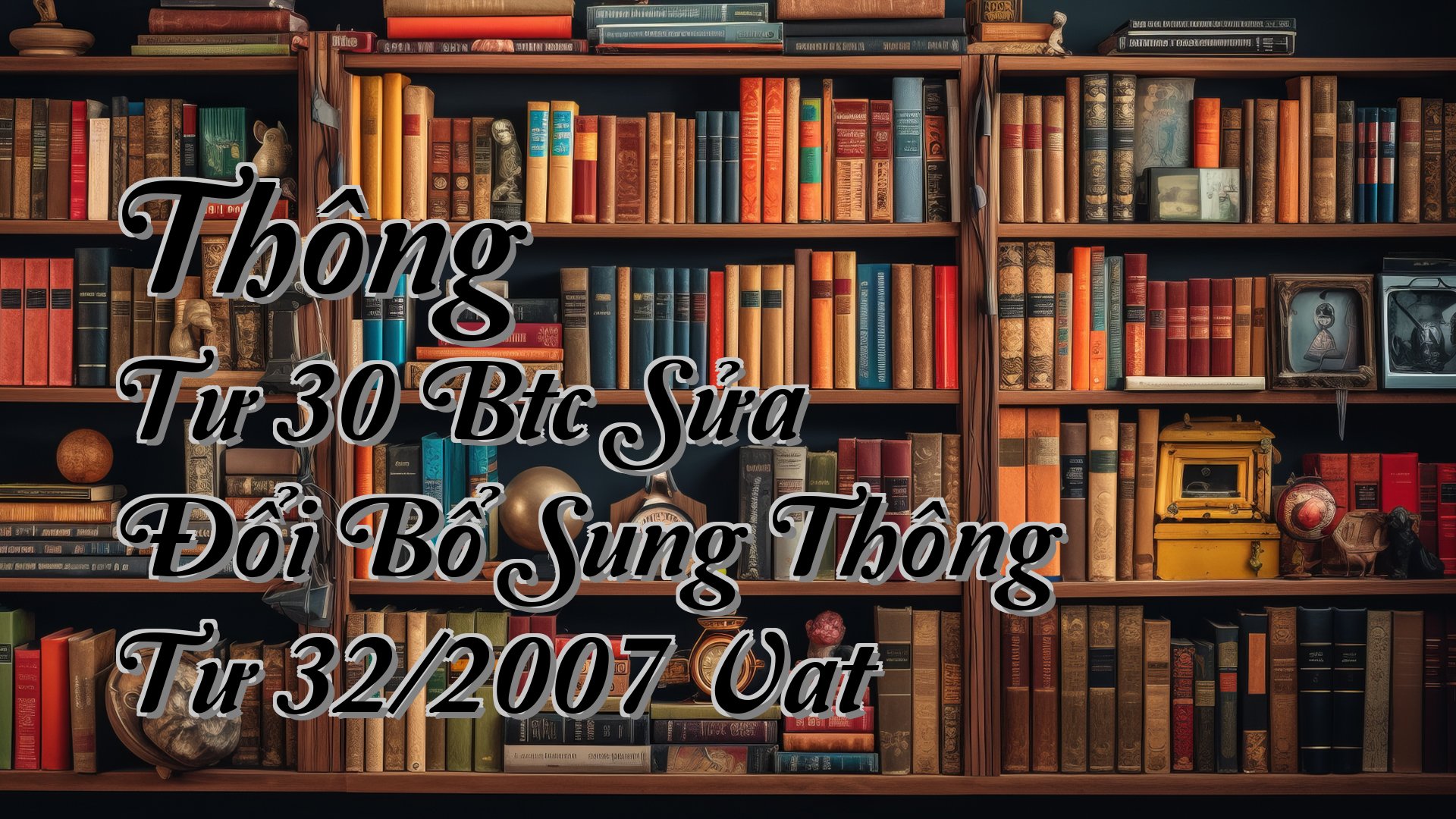 cover-Thông Tư 30 Btc Sửa Đổi Bổ Sung Thông Tư 32/2007 Vat