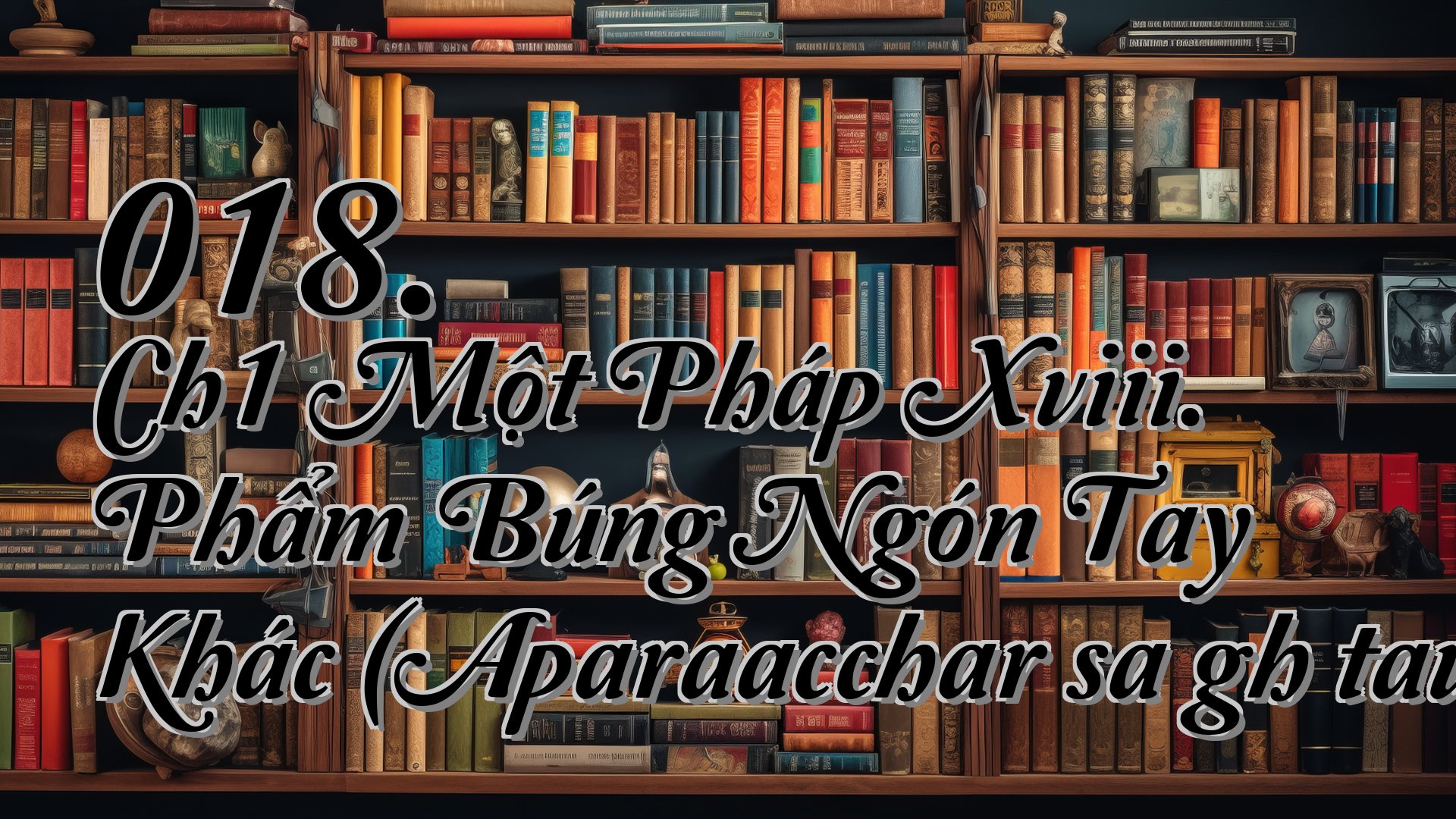 cover-018. Ch1 Một Pháp Xviii. Phẩm Búng Ngón Tay Khác (Aparaaccharāsaṅghātavagga)