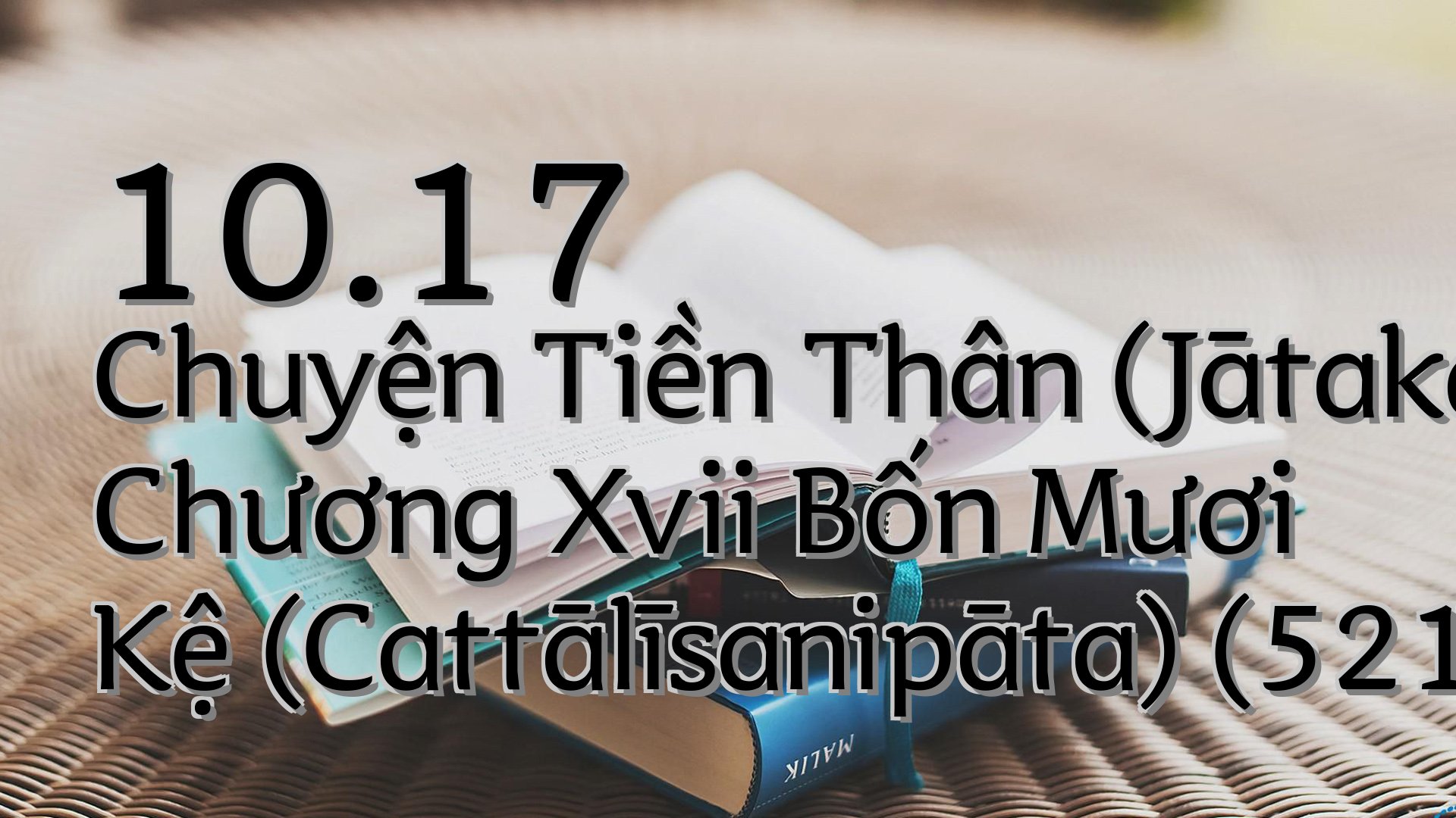 cover-10.17 Chuyện Tiền Thân (Jātaka) Chương Xvii Bốn Mươi Kệ (Cattālīsanipāta) (521 525)