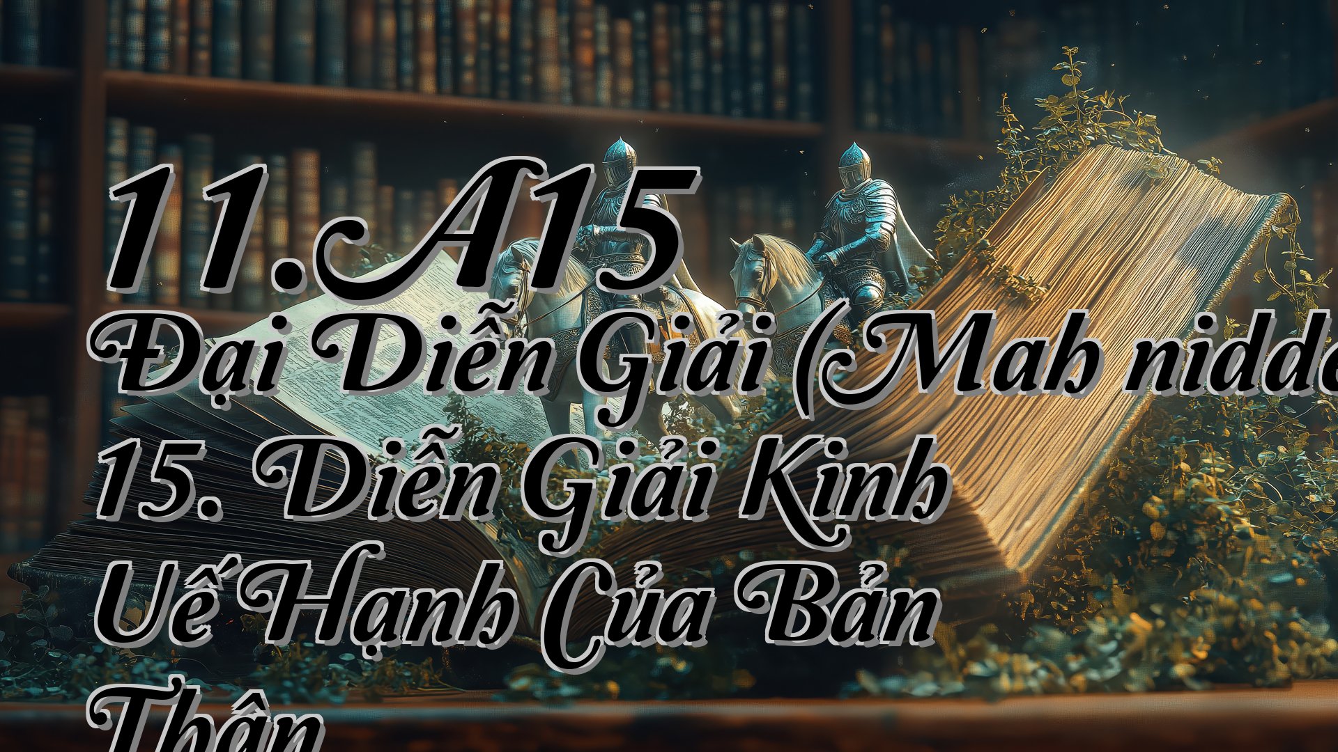 cover-11.A15 Đại Diễn Giải (Mahāniddesapāḷi) 15. Diễn Giải Kinh Uế Hạnh Của Bản Thân