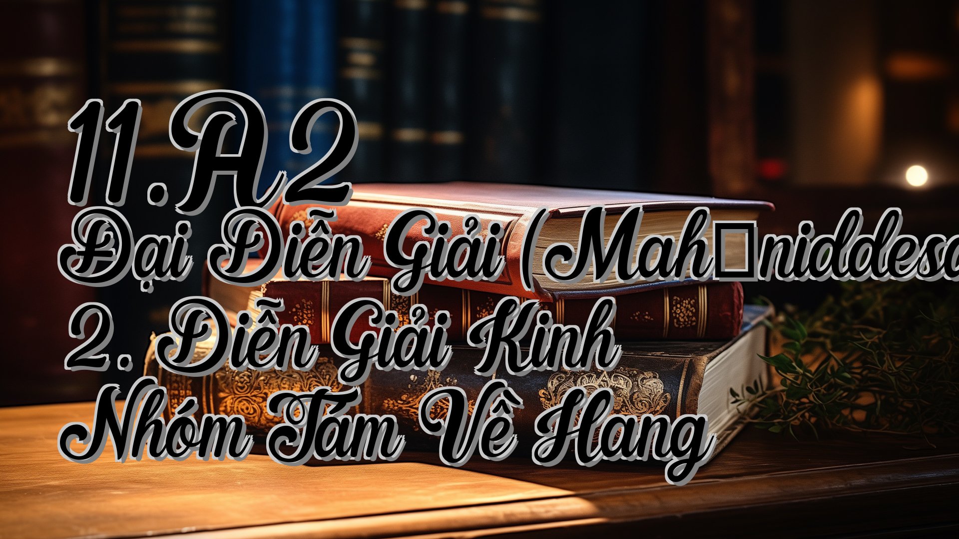 cover-11.A2 Đại Diễn Giải (Mahāniddesapāḷi) 2. Diễn Giải Kinh Nhóm Tám Về Hang