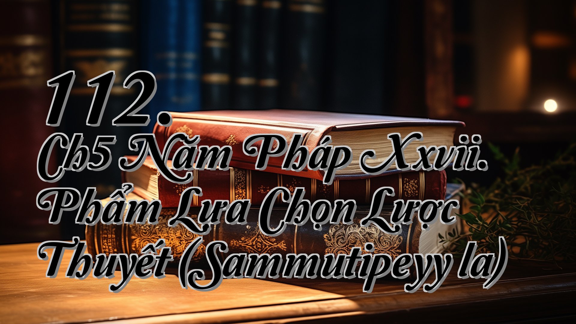 cover-112. Ch5 Năm Pháp Xxvii. Phẩm Lựa Chọn Lược Thuyết (Sammutipeyyāla)