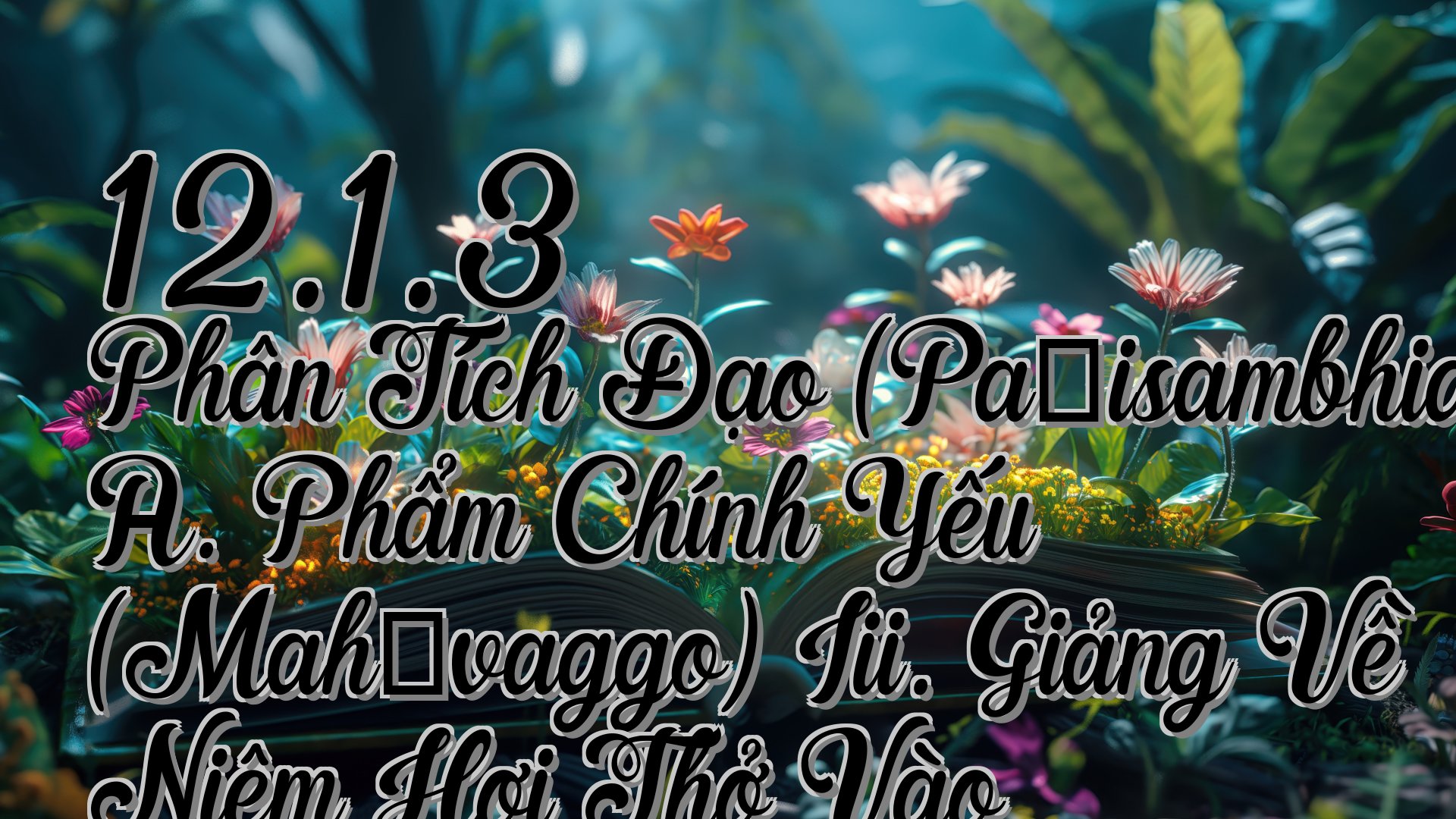 cover-12.1.3 Phân Tích Đạo (Paṭisambhidāmagga) A. Phẩm Chính Yếu (Mahāvaggo) Iii. Giảng Về Niệm Hơi Thở Vào Hơi Thở Ra