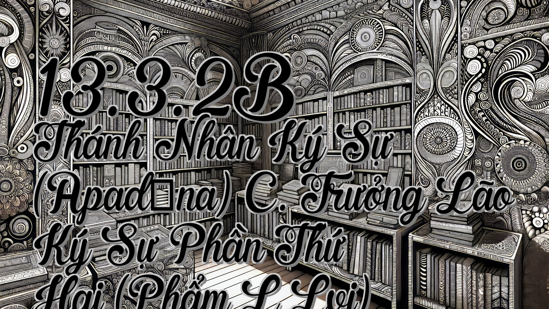 cover-13.3.2B Thánh Nhân Ký Sự (Apadāna) C. Trưởng Lão Ký Sự Phần Thứ Hai (Phẩm L Lvi)
