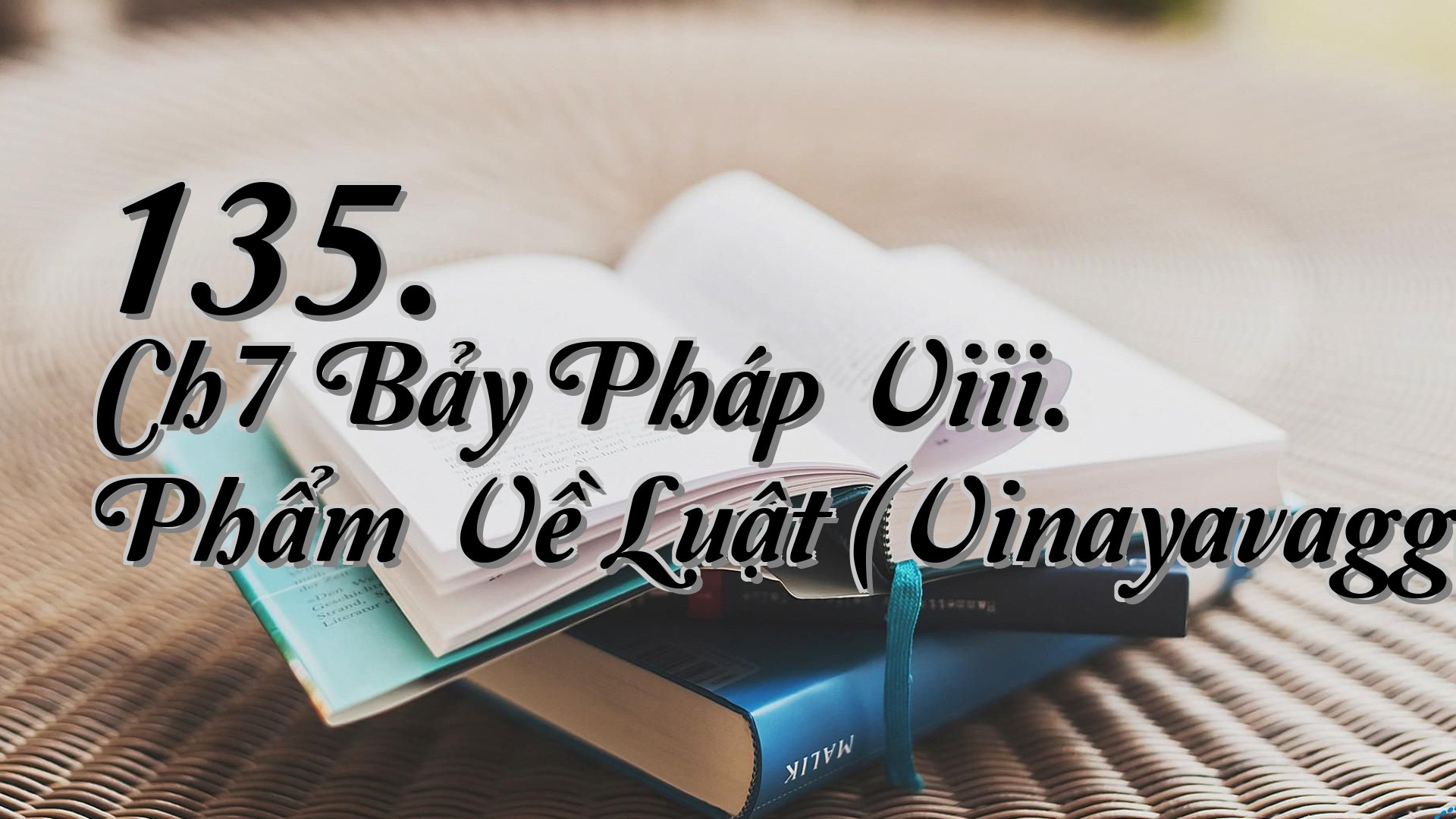 cover-135. Ch7 Bảy Pháp Viii. Phẩm Về Luật (Vinayavagga)