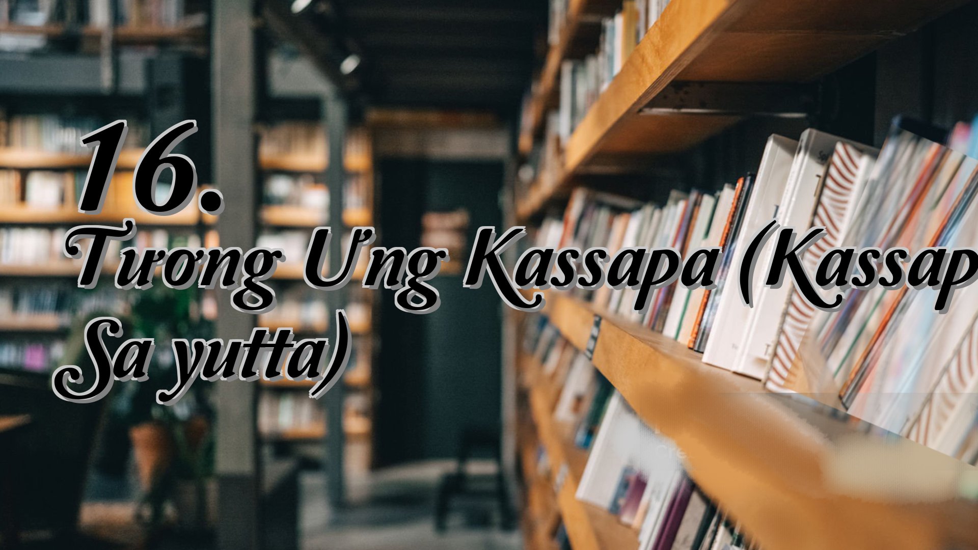 cover-16. Tương Ưng Kassapa (Kassapa Saṃyutta)