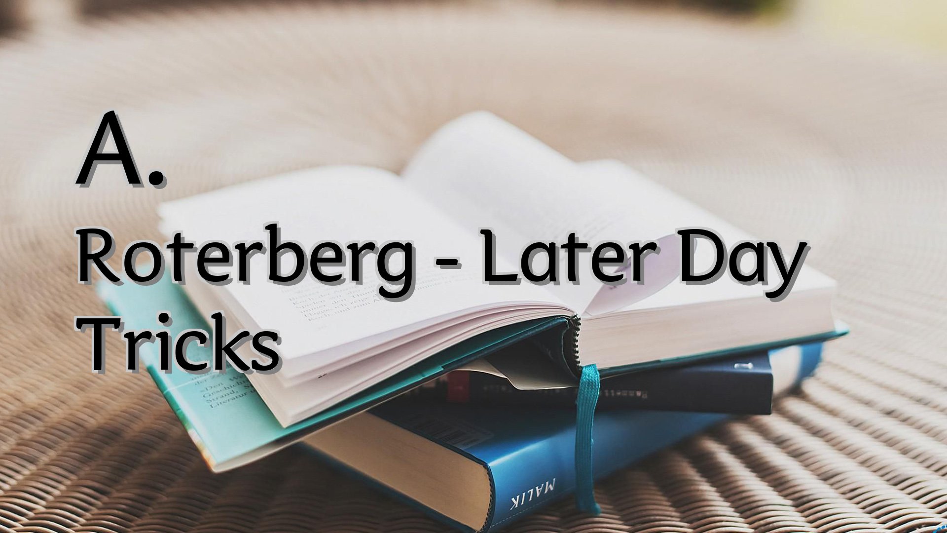 cover-A. Roterberg - Later Day Tricks