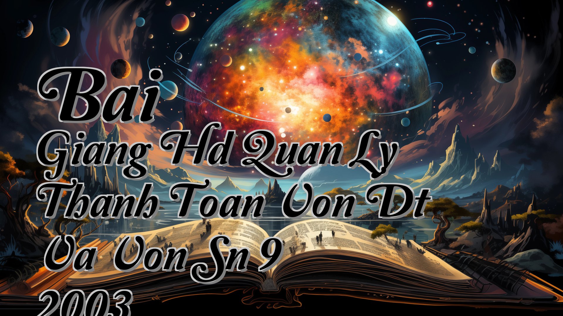 cover-Bai Giang Hd Quan Ly Thanh Toan Von Dt Va Von Sn 9 2003