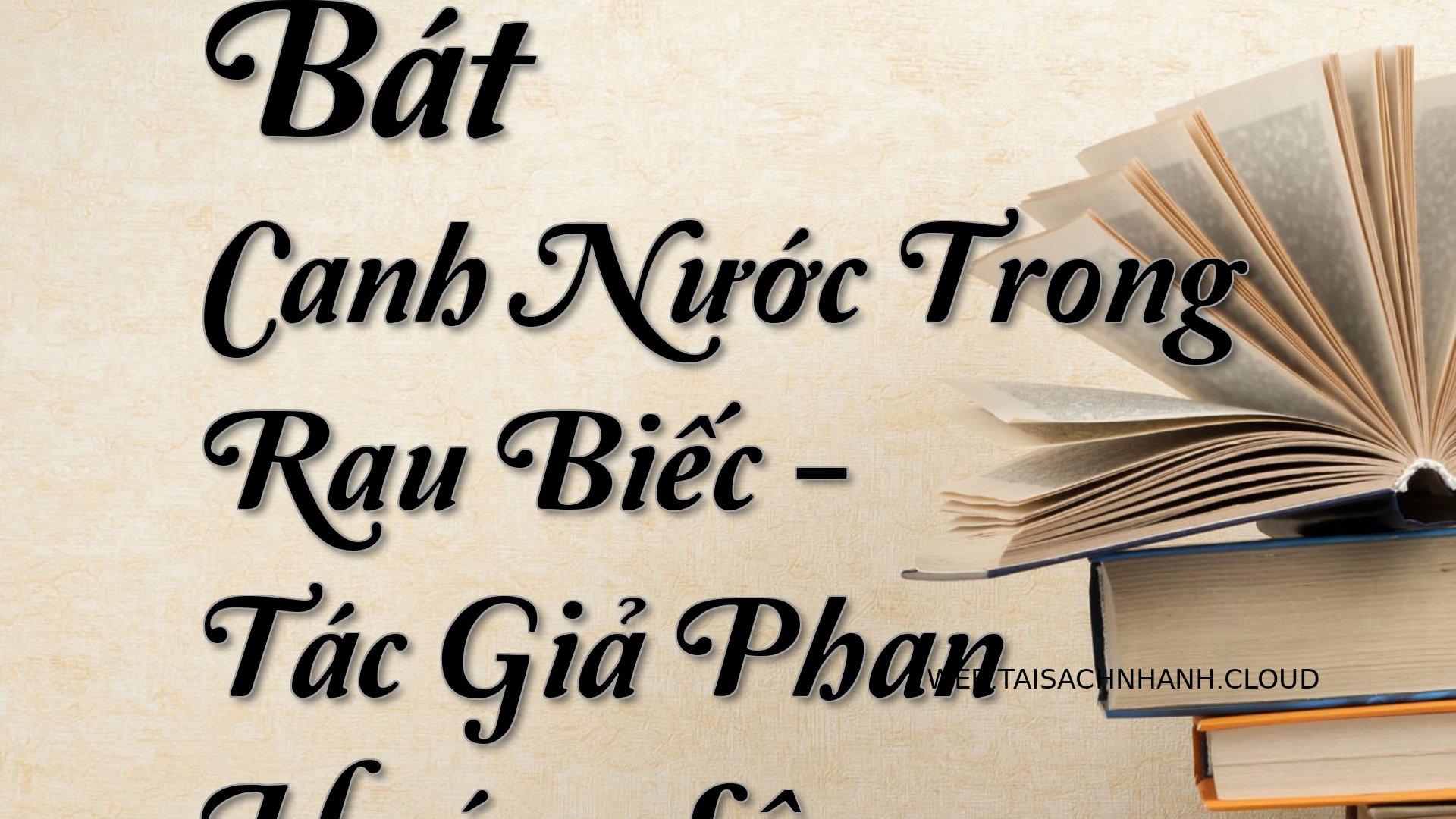 Cover Bat Canh Nuoc Trong .jpg