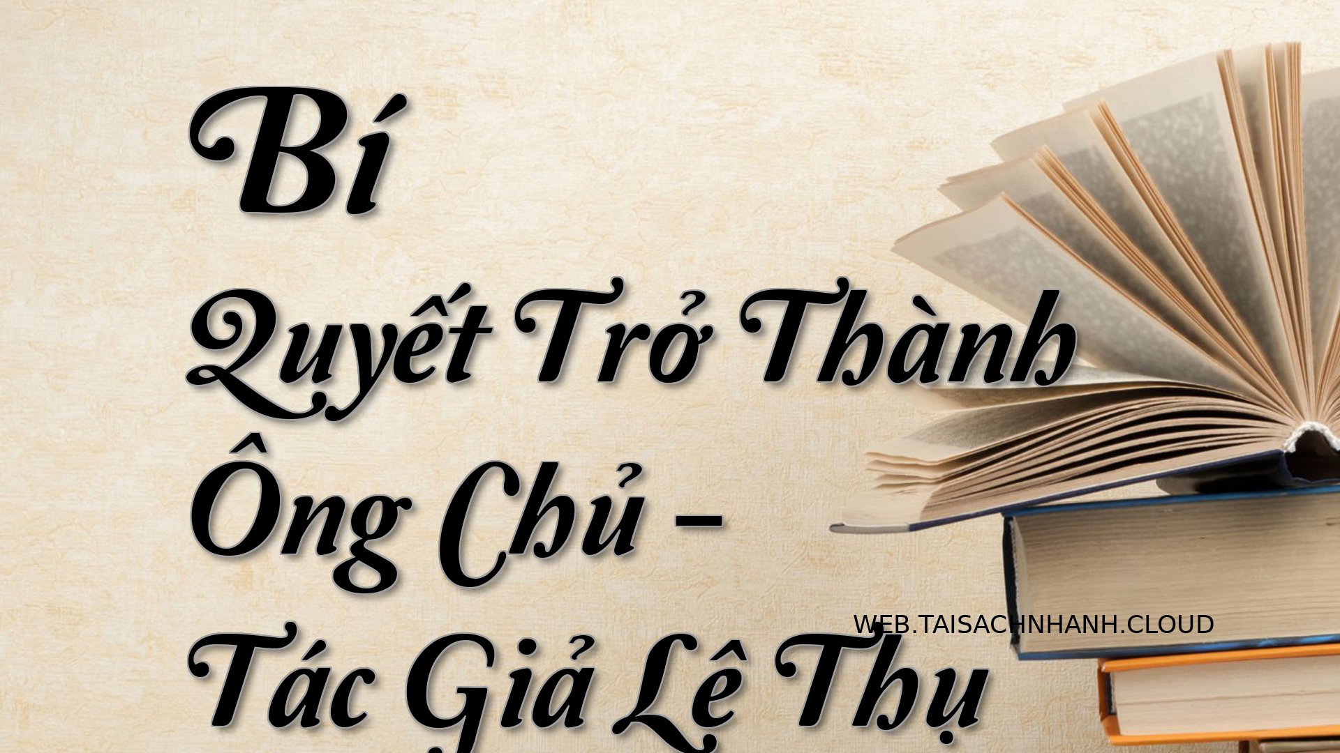 Cover Bi Quyet Tro Thanh O.jpg