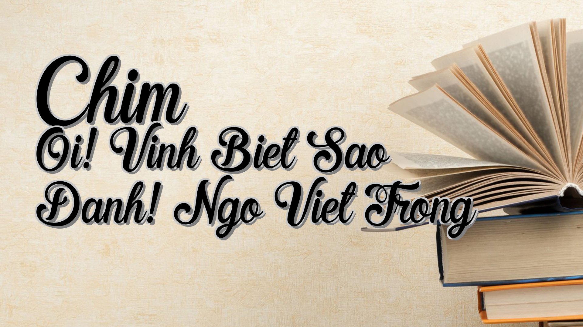 cover-Chim Oi! Vinh Biet Sao Danh! Ngo Viet Trong