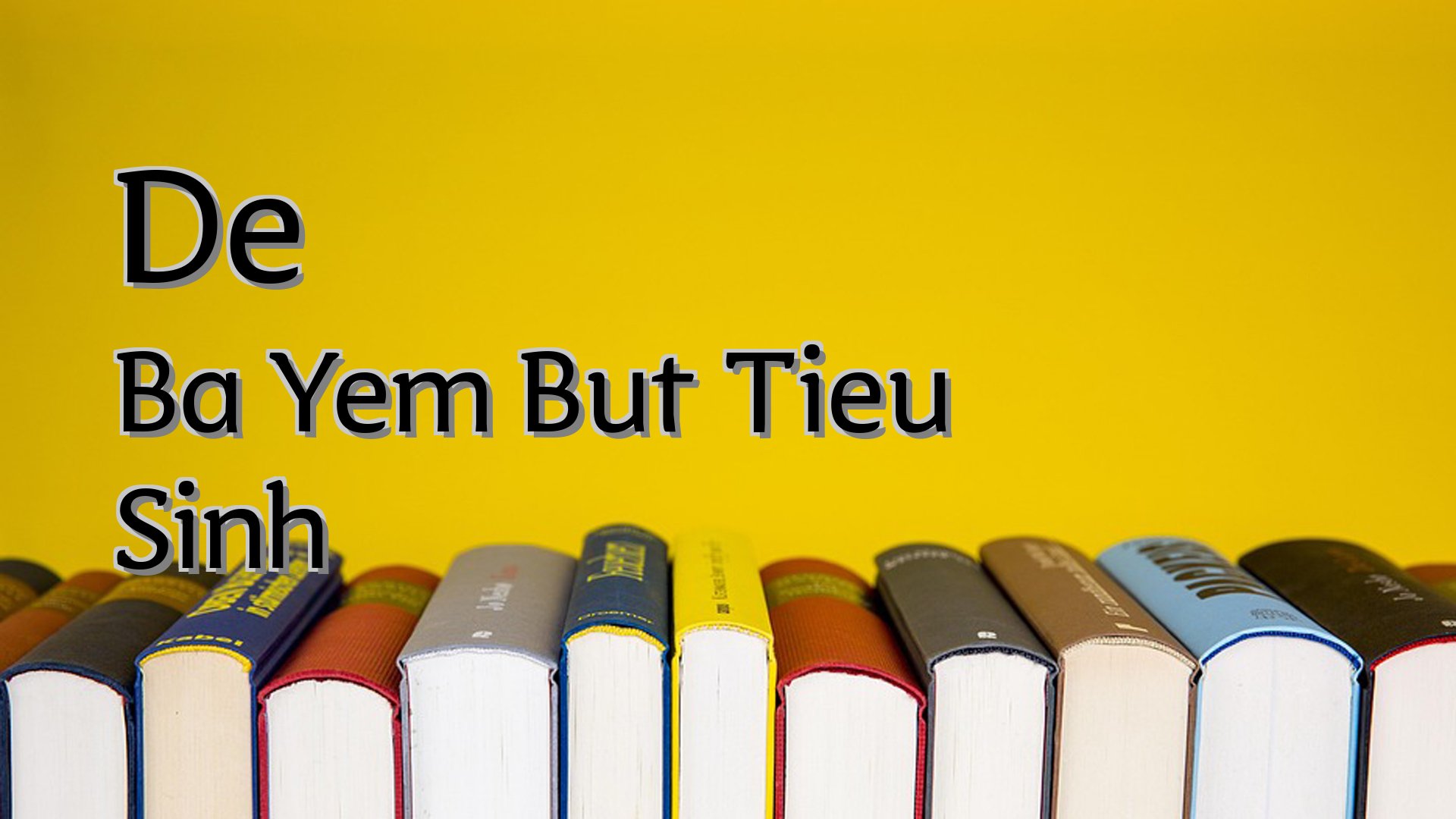Cover image for De Ba Yem But Tieu Sinh