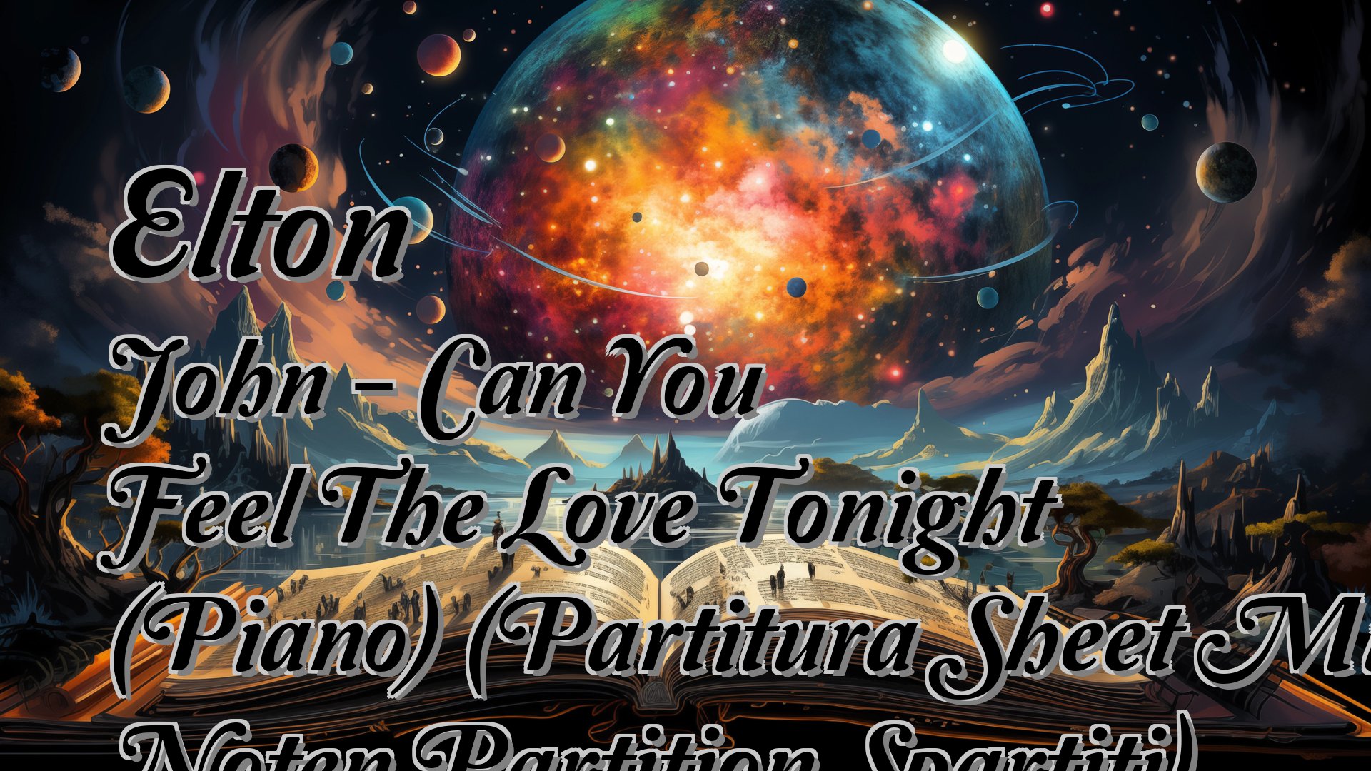 cover-Elton John - Can You Feel The Love Tonight (Piano) (Partitura Sheet Music Noten Partition Spartiti)