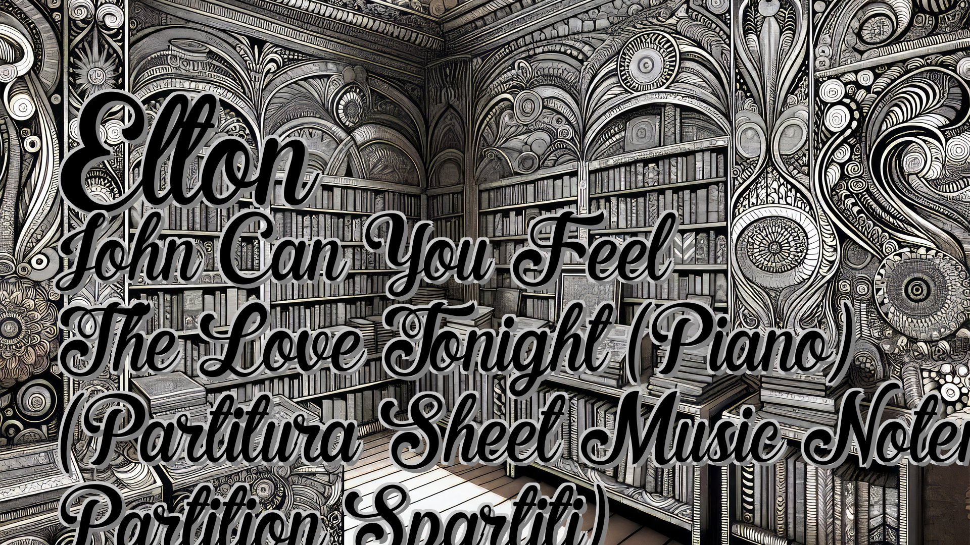 cover-Elton John Can You Feel The Love Tonight (Piano) (Partitura Sheet Music Noten Partition Spartiti)