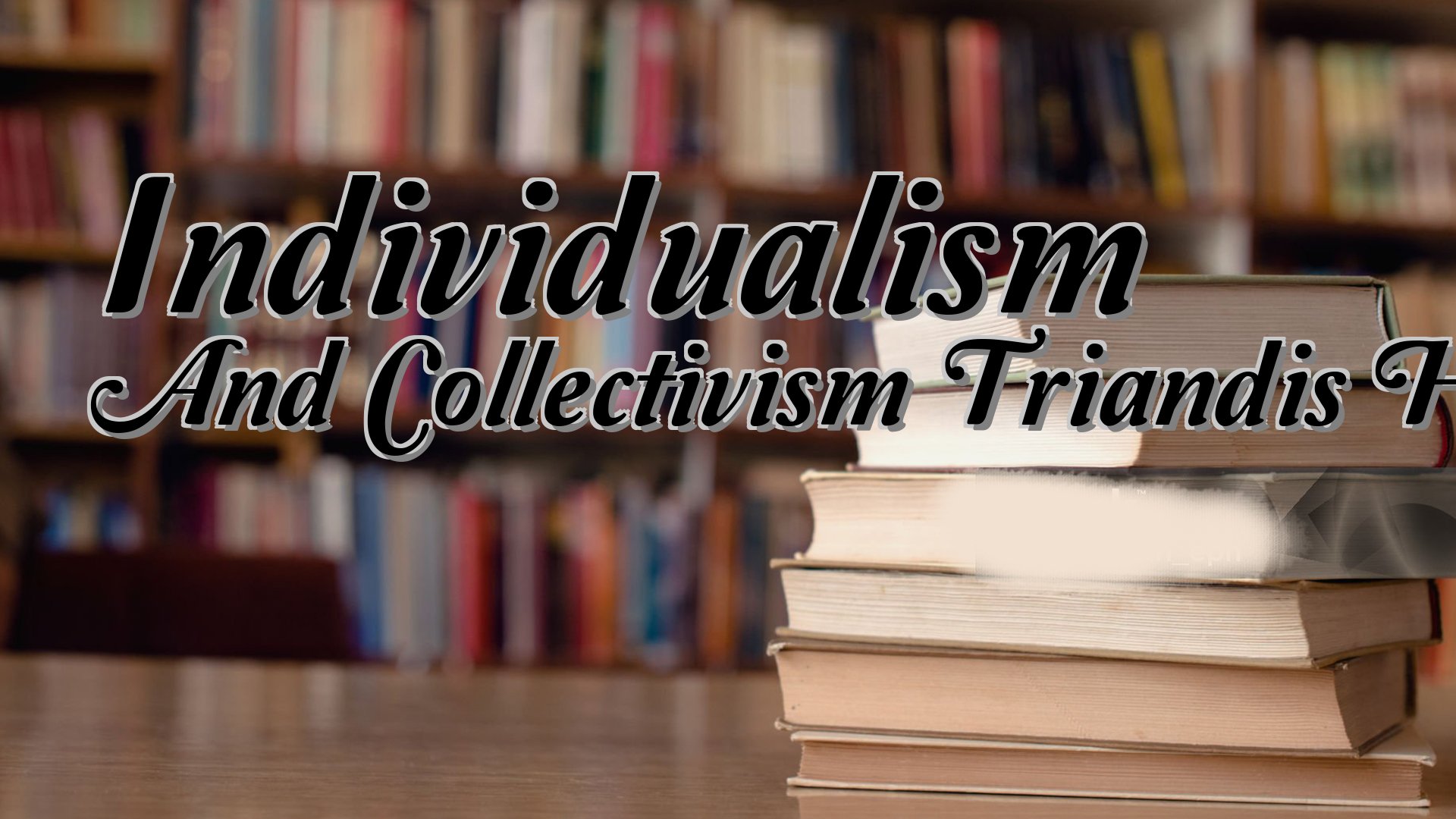 cover-Individualism And Collectivism Triandis Harry