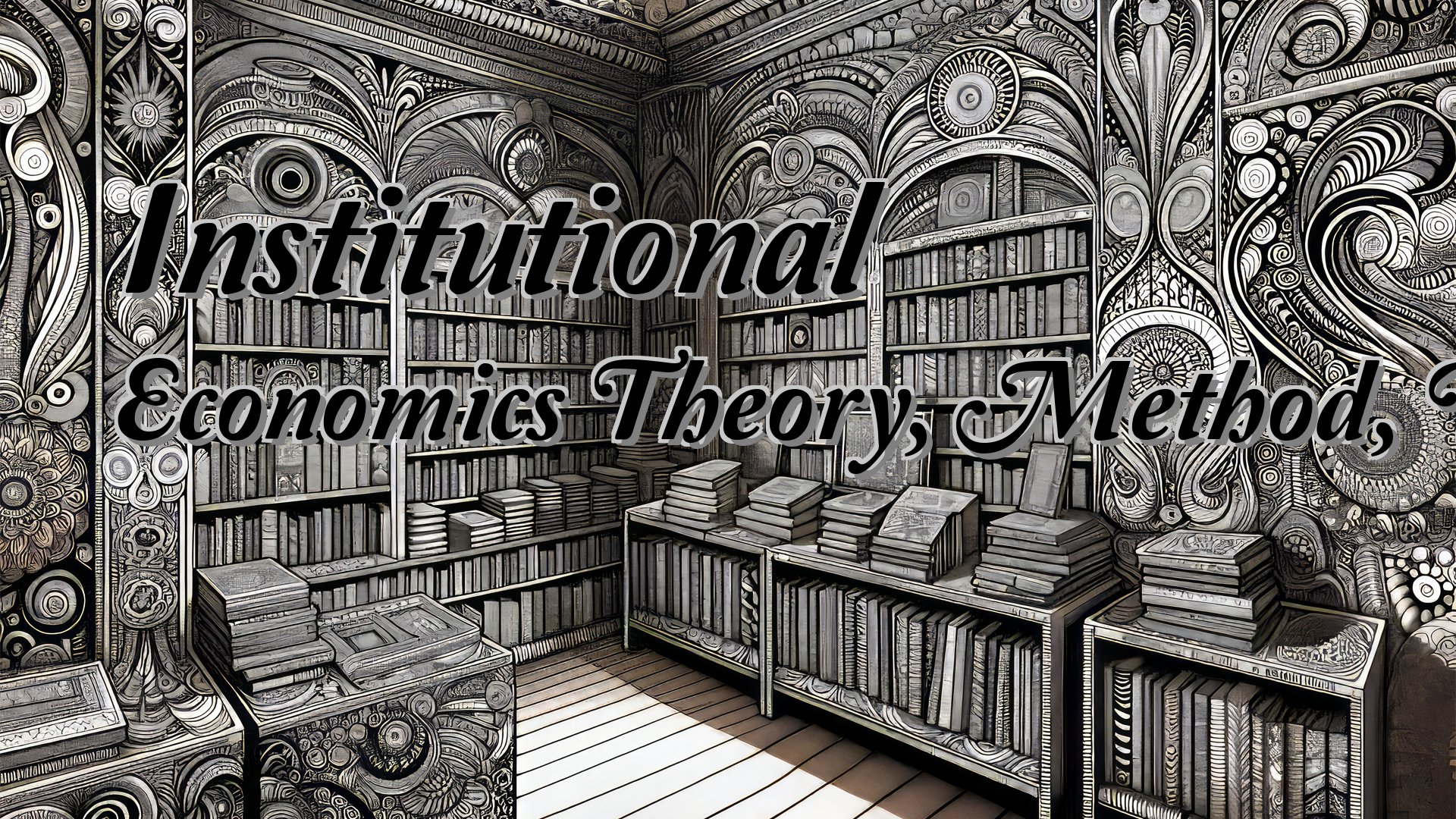 Cover image for Institutional Economics Theory, Method, Policy