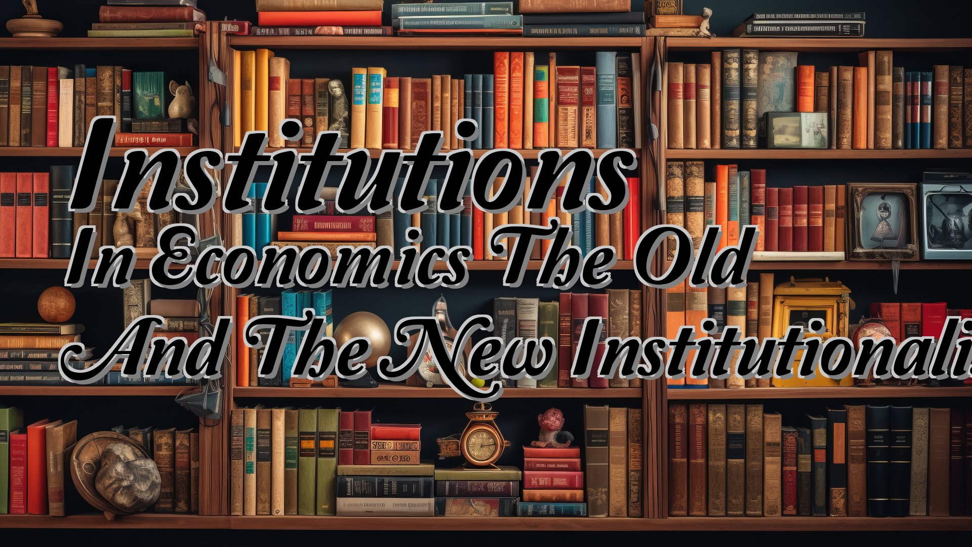cover-Institutions In Economics The Old And The New Institutionalism