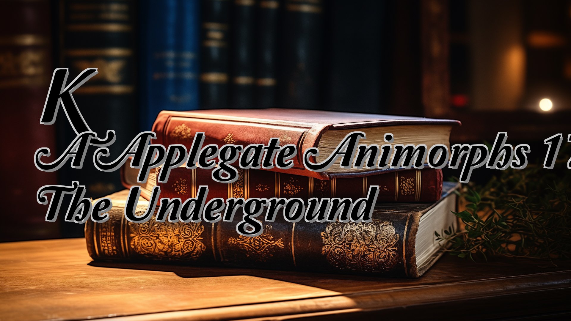cover-K A Applegate Animorphs 17 The Underground