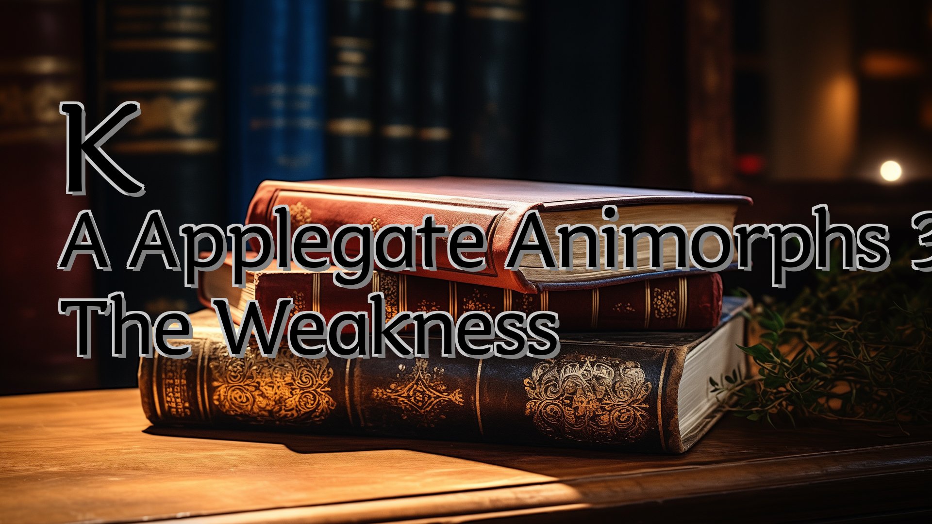 cover-K A Applegate Animorphs 37 The Weakness