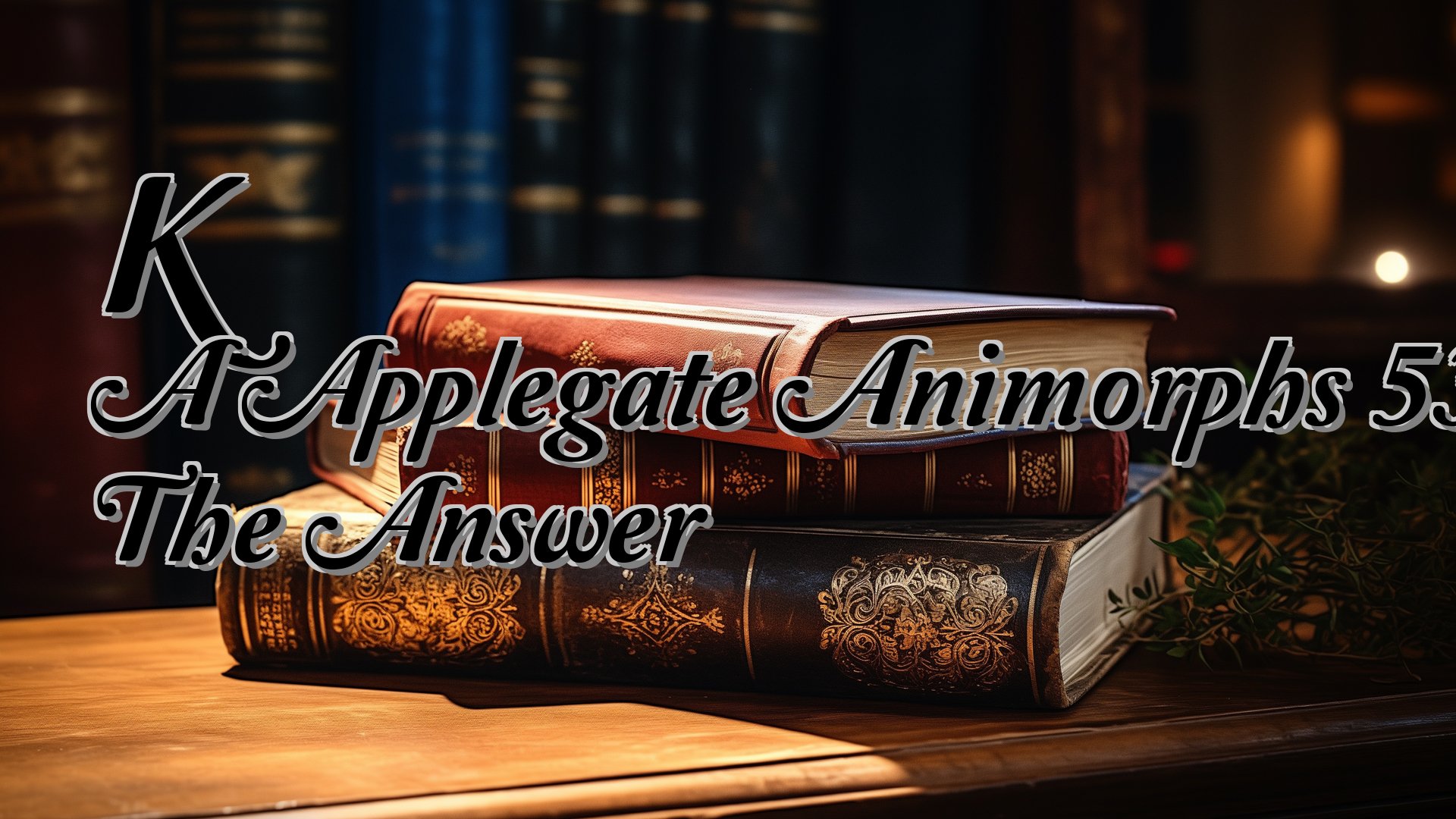 cover-K A Applegate Animorphs 53 The Answer