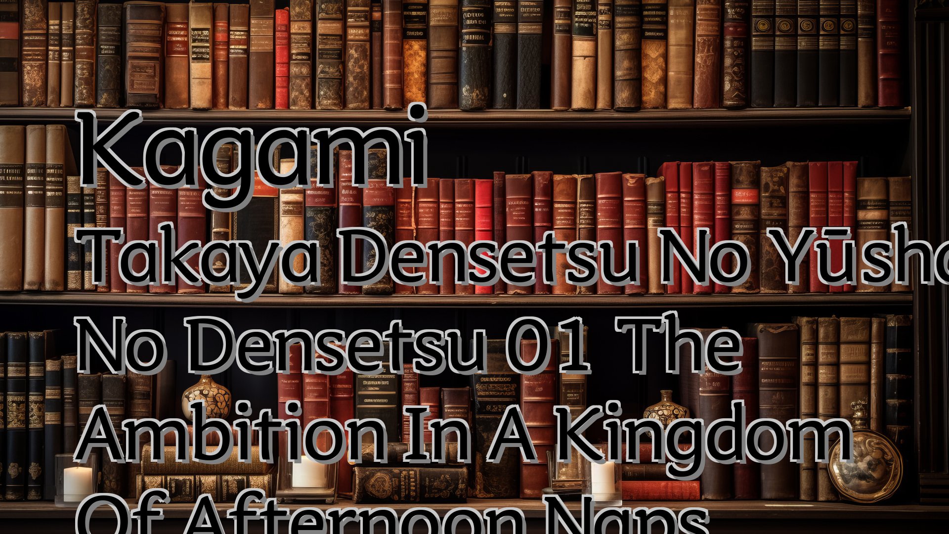 cover-Kagami Takaya Densetsu No Yūsha No Densetsu 01 The Ambition In A Kingdom Of Afternoon Naps