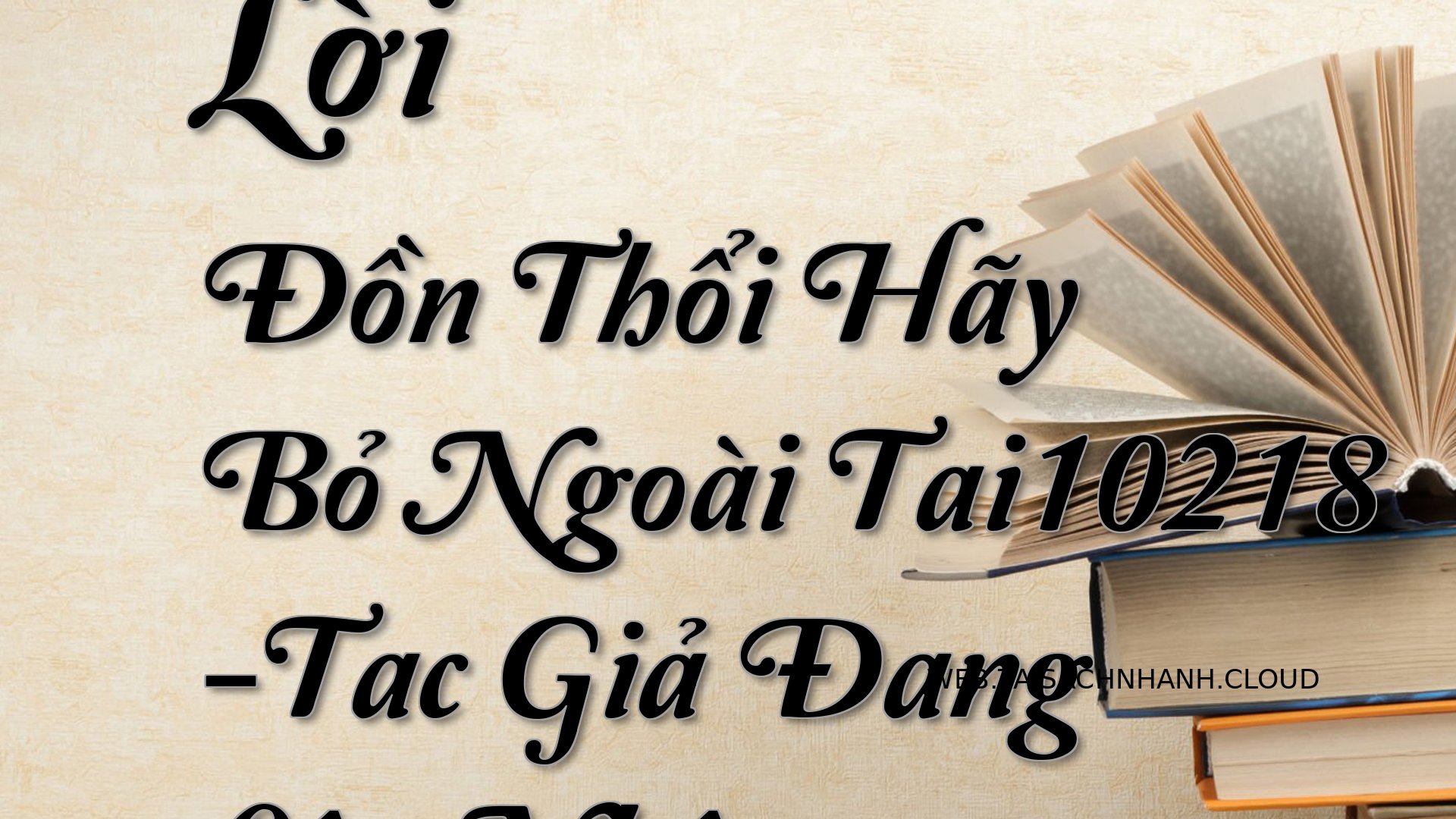 Cover Loi Don Thoi Hay Bo .jpg