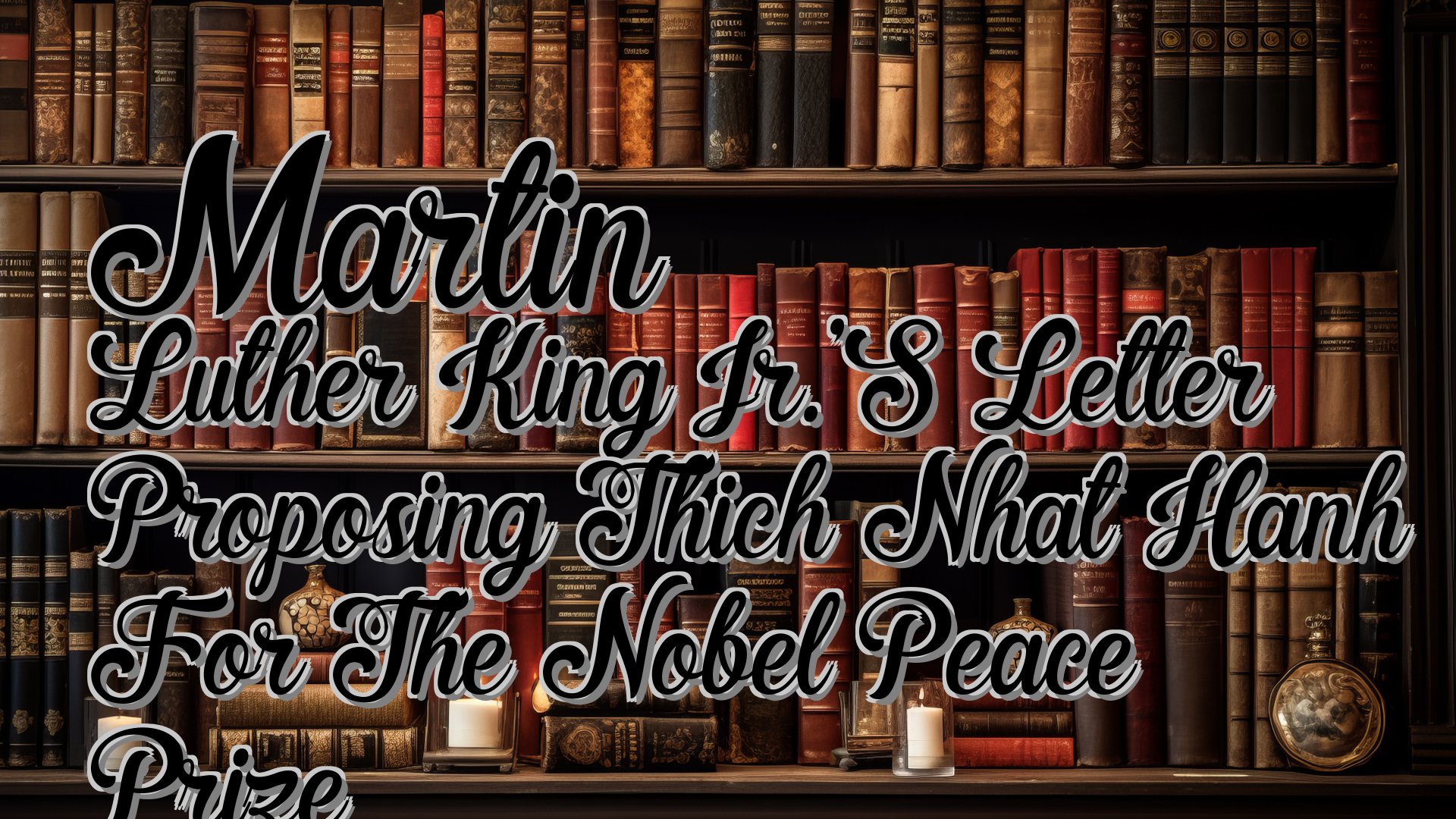 cover-Martin Luther King Jr.'S Letter Proposing Thich Nhat Hanh For The Nobel Peace Prize