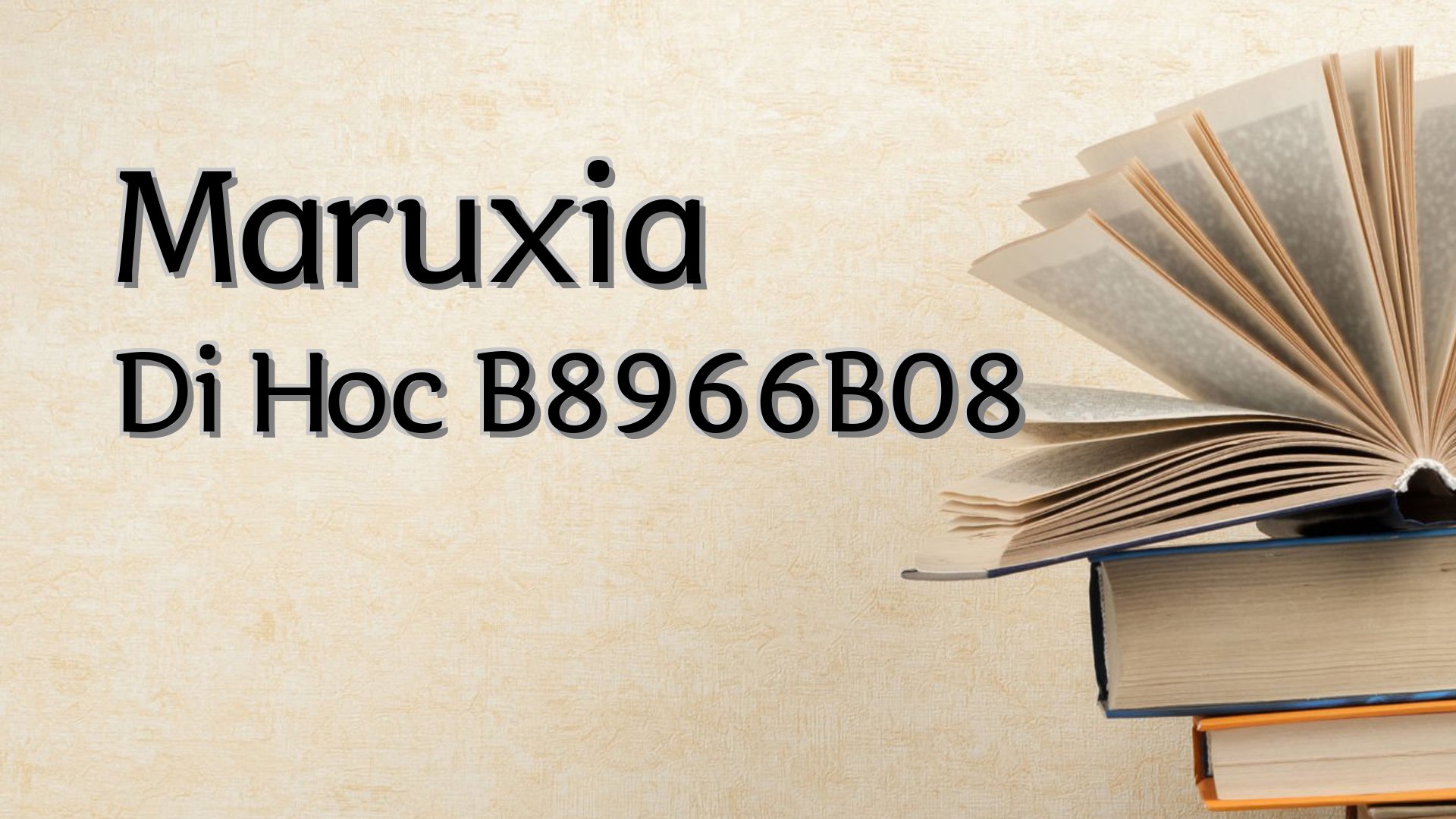 Cover image for Maruxia Di Hoc B8966B08