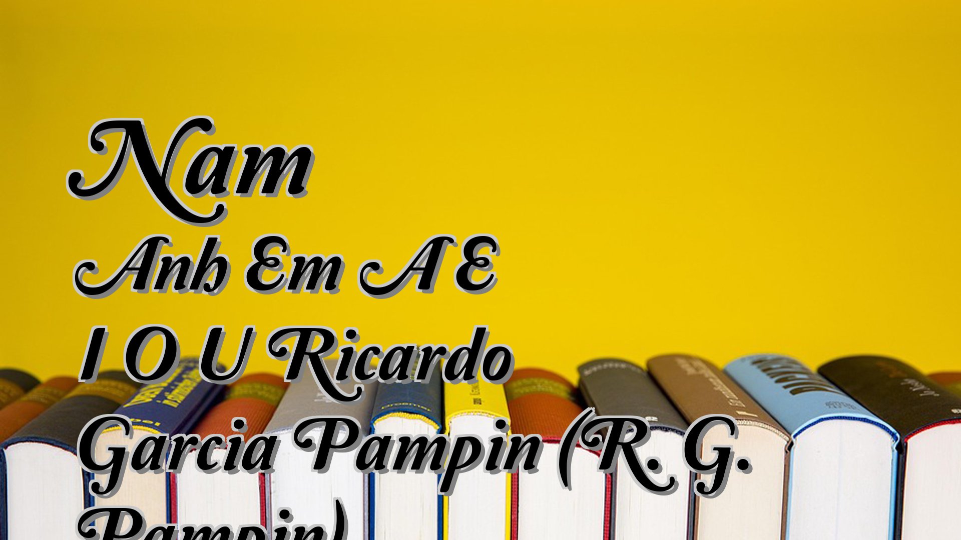 cover-Nam Anh Em A E I O U Ricardo Garcia Pampin (R. G. Pampin)