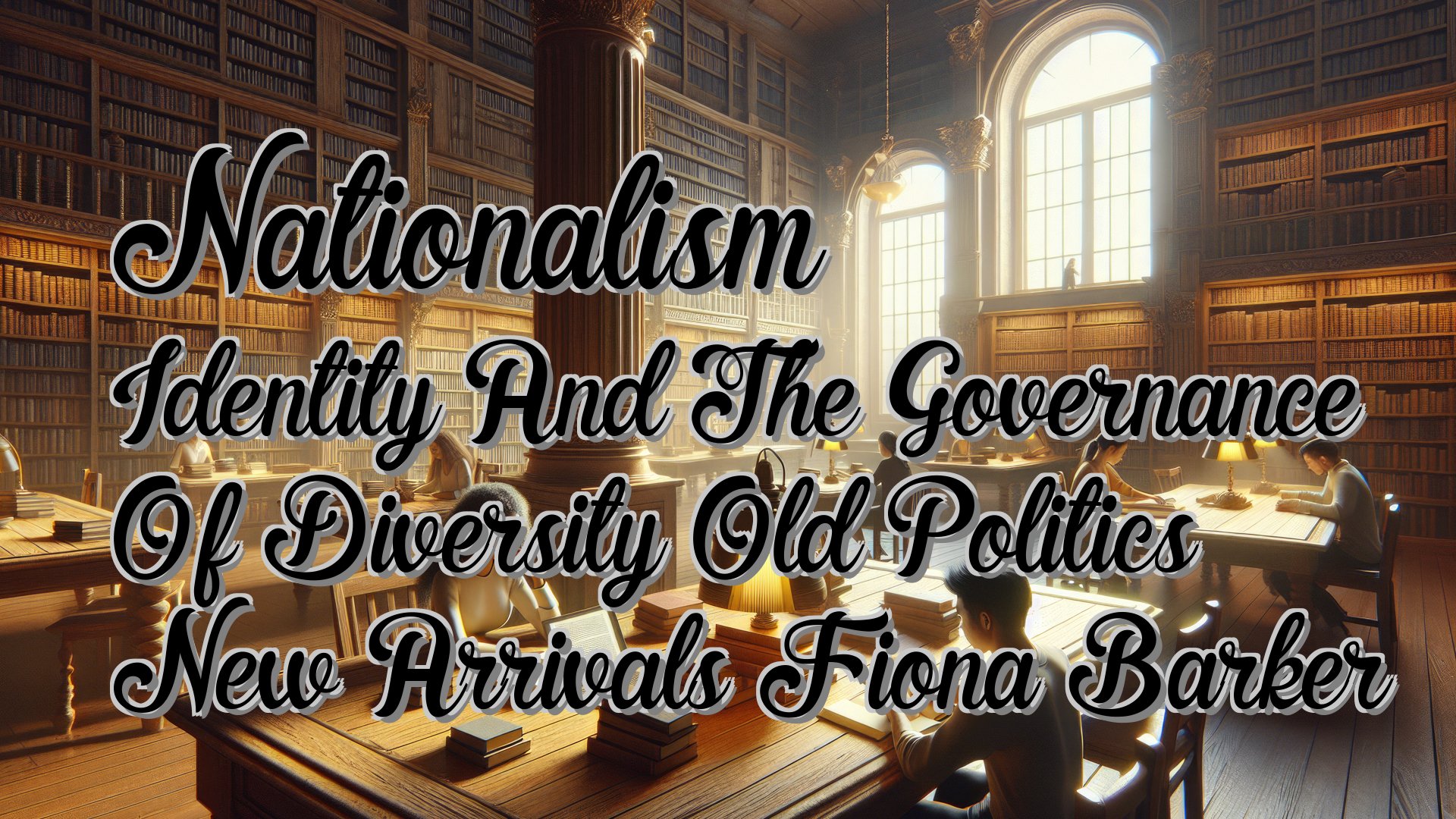 cover-Nationalism Identity And The Governance Of Diversity Old Politics New Arrivals Fiona Barker