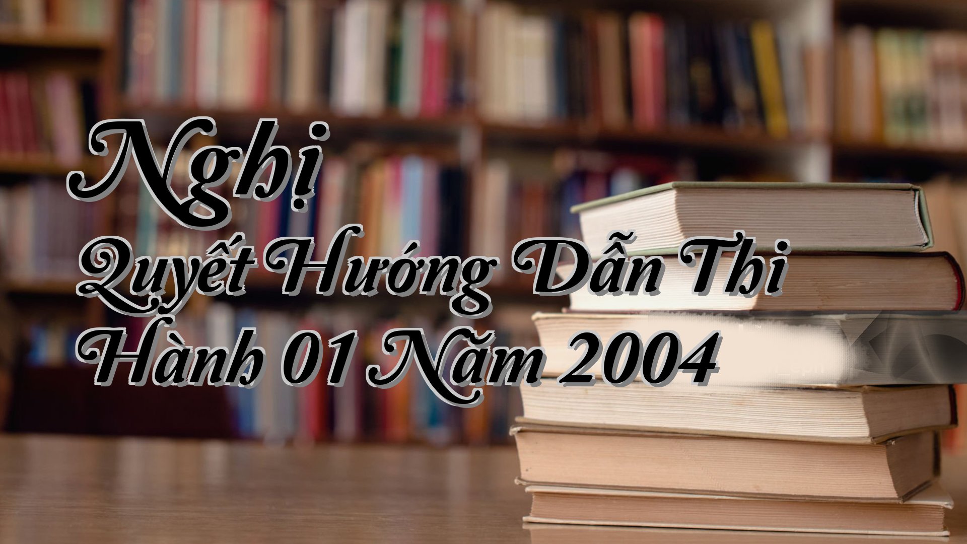 cover-Nghị Quyết Hướng Dẫn Thi Hành 01 Năm 2004