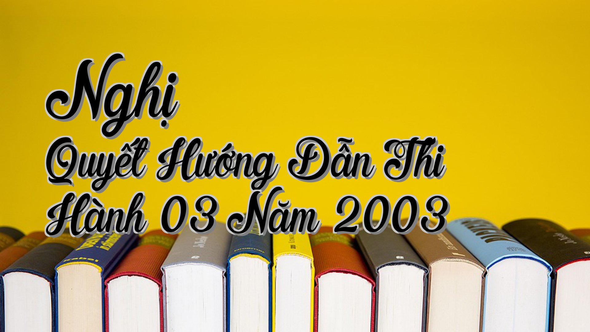 cover-Nghị Quyết Hướng Dẫn Thi Hành 03 Năm 2003