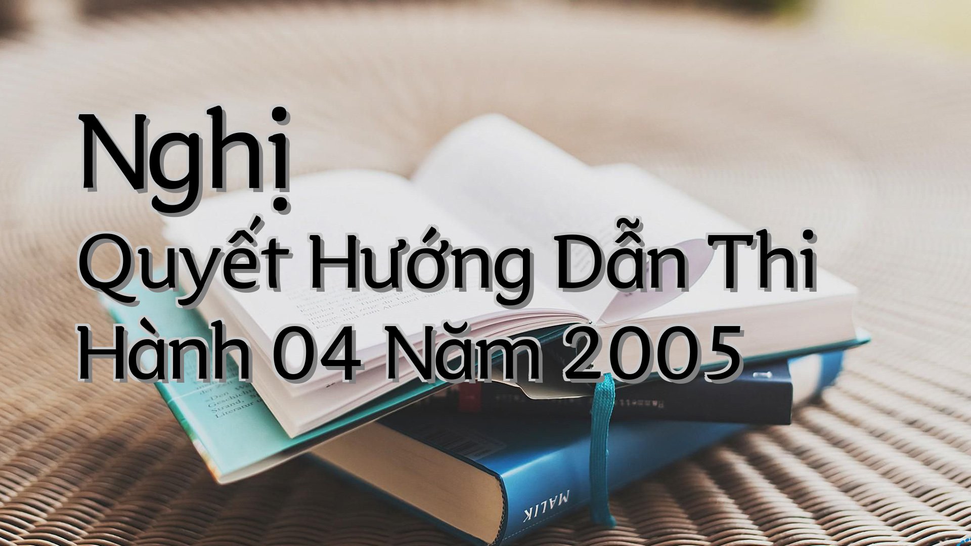 cover-Nghị Quyết Hướng Dẫn Thi Hành 04 Năm 2005