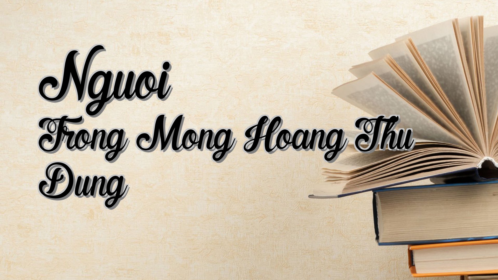 Cover image for Nguoi Trong Mong Hoang Thu Dung