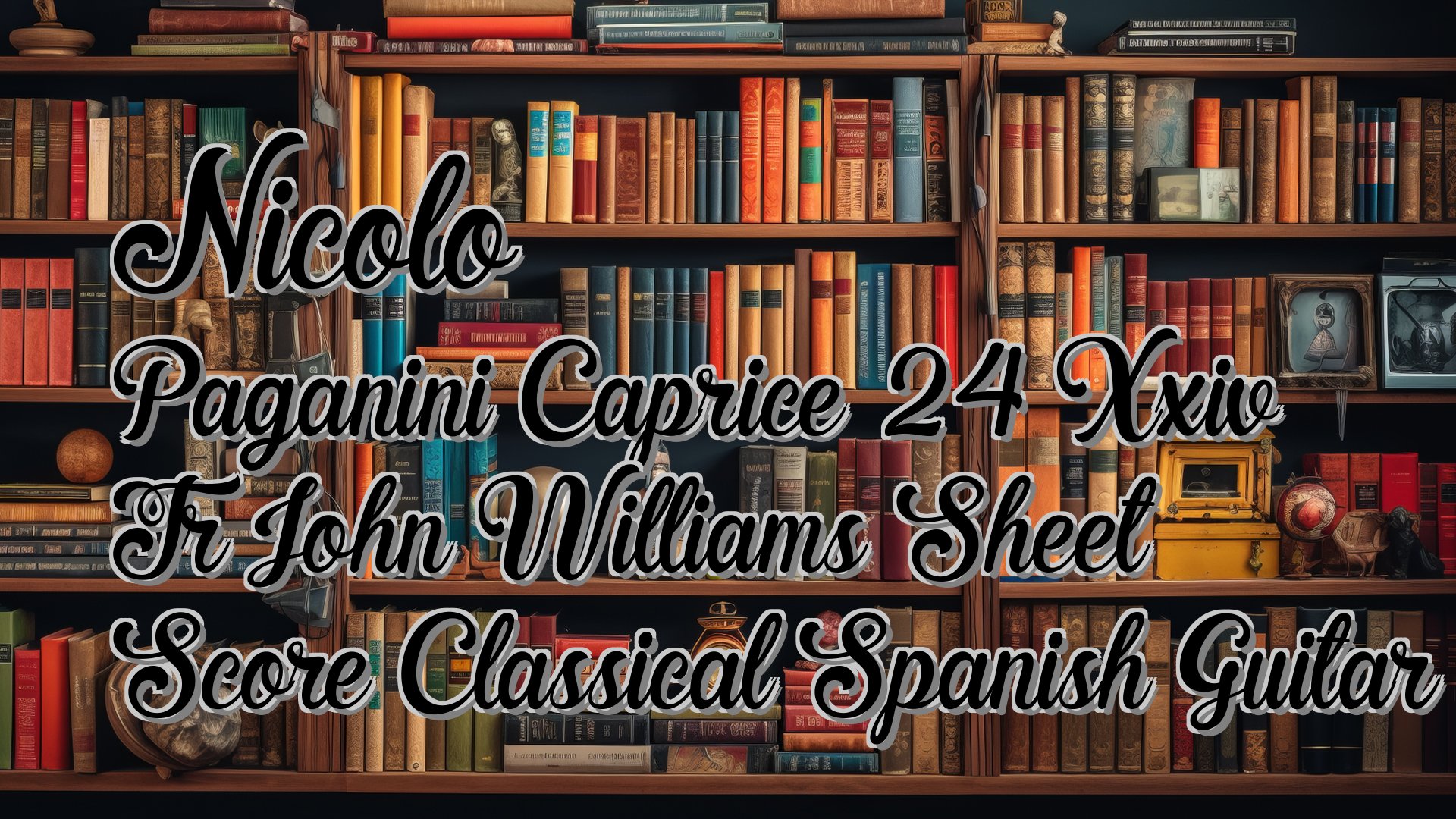 cover-Nicolo Paganini Caprice 24 Xxiv Tr John Williams Sheet Score Classical Spanish Guitar
