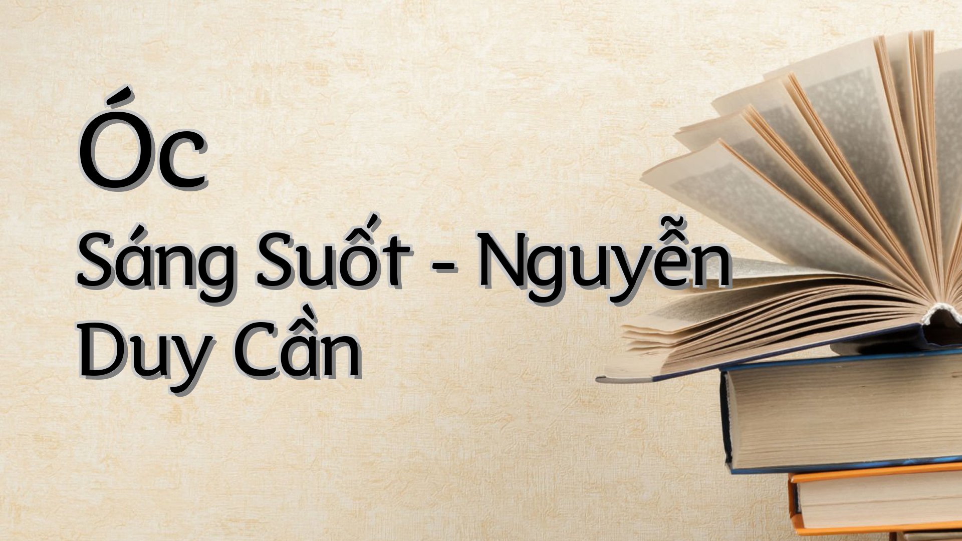 cover-Óc Sáng Suốt - Nguyễn Duy Cần