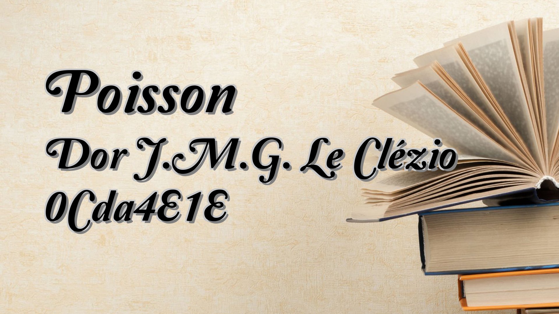 cover-Poisson Dor J.M.G. Le Clézio 0Cda4E1E