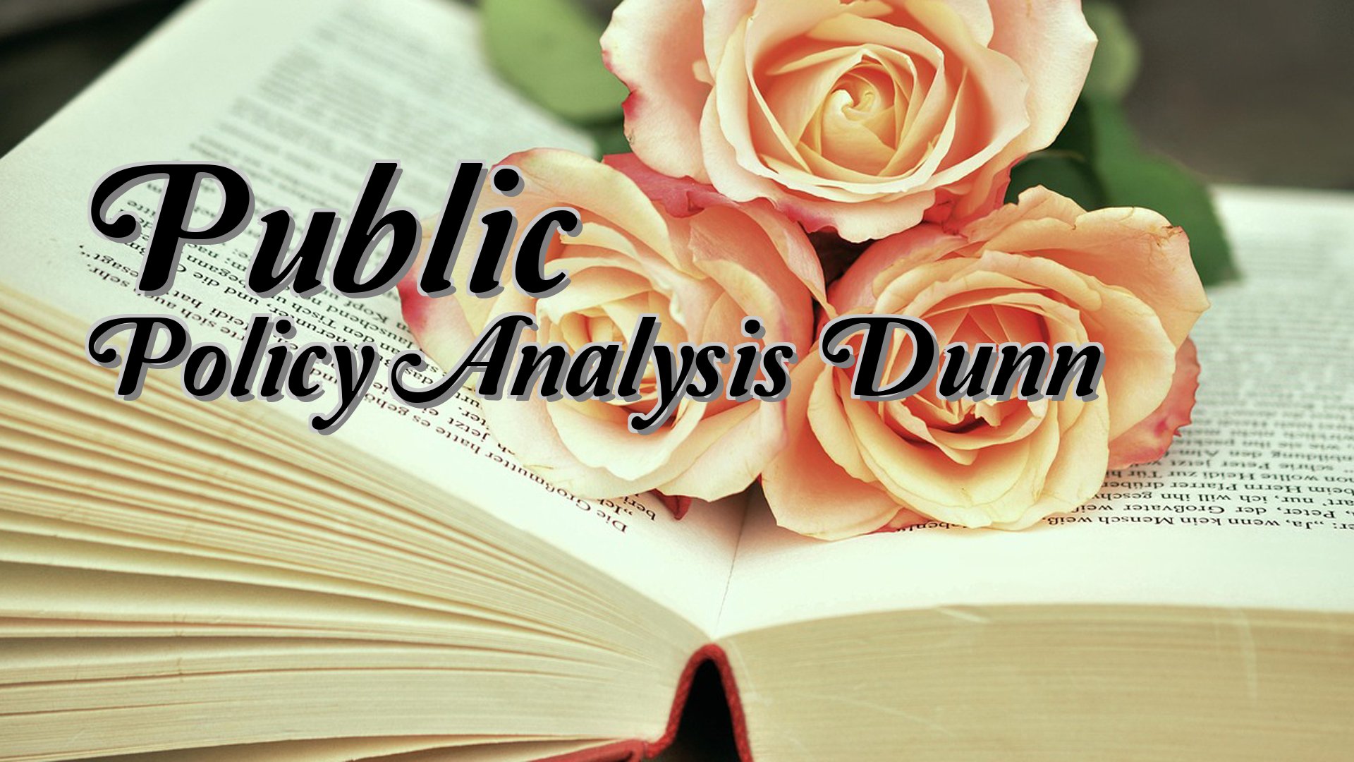 cover-Public Policy Analysis Dunn