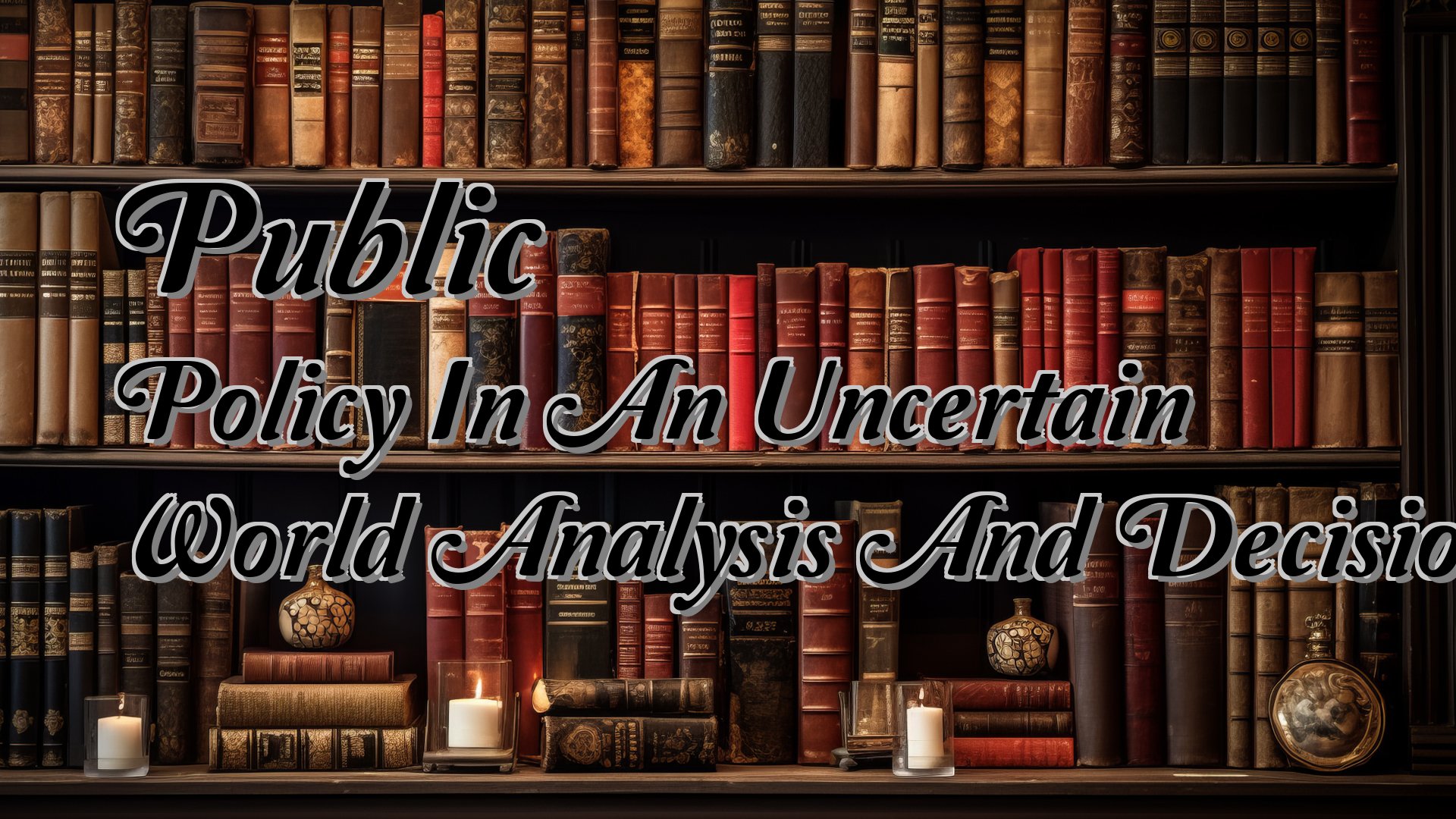 Cover image for Public Policy In An Uncertain World Analysis And Decisions