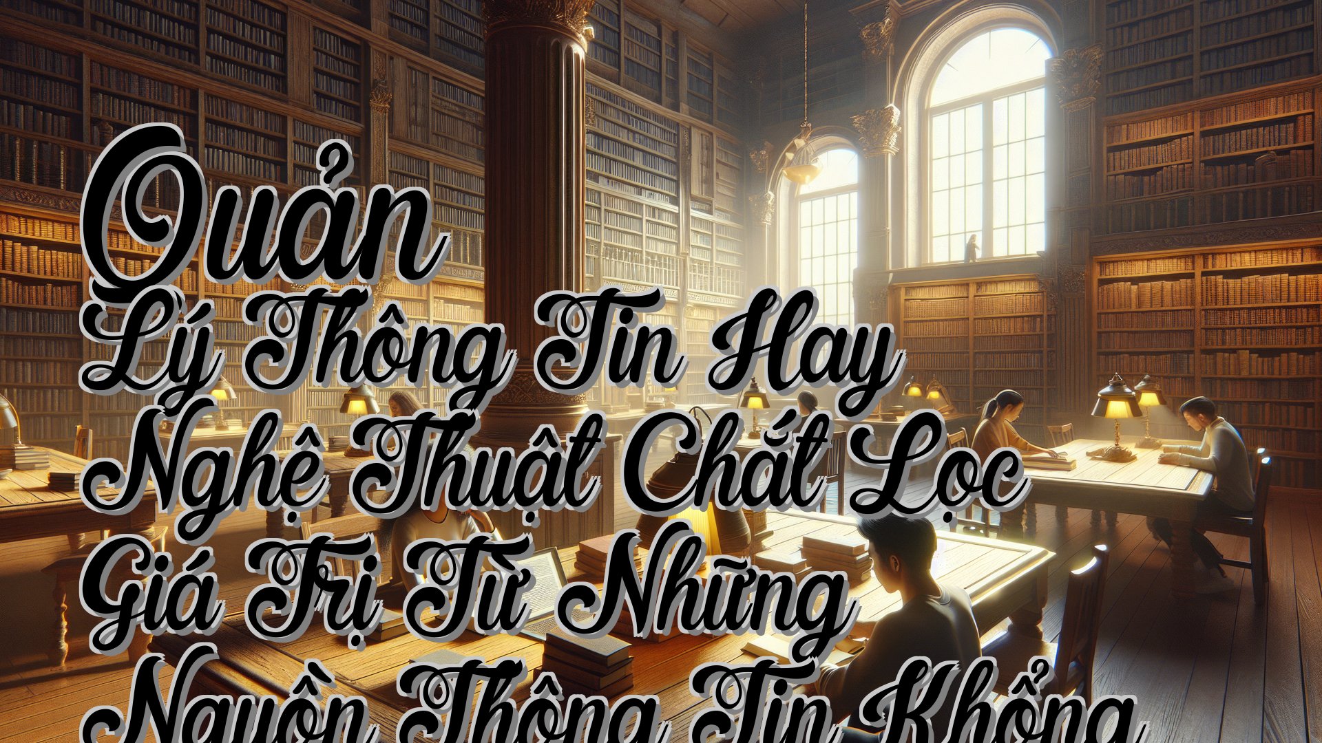 cover-Quản Lý Thông Tin Hay Nghệ Thuật Chắt Lọc Giá Trị Từ Những Nguồn Thông Tin Khổng Lồ