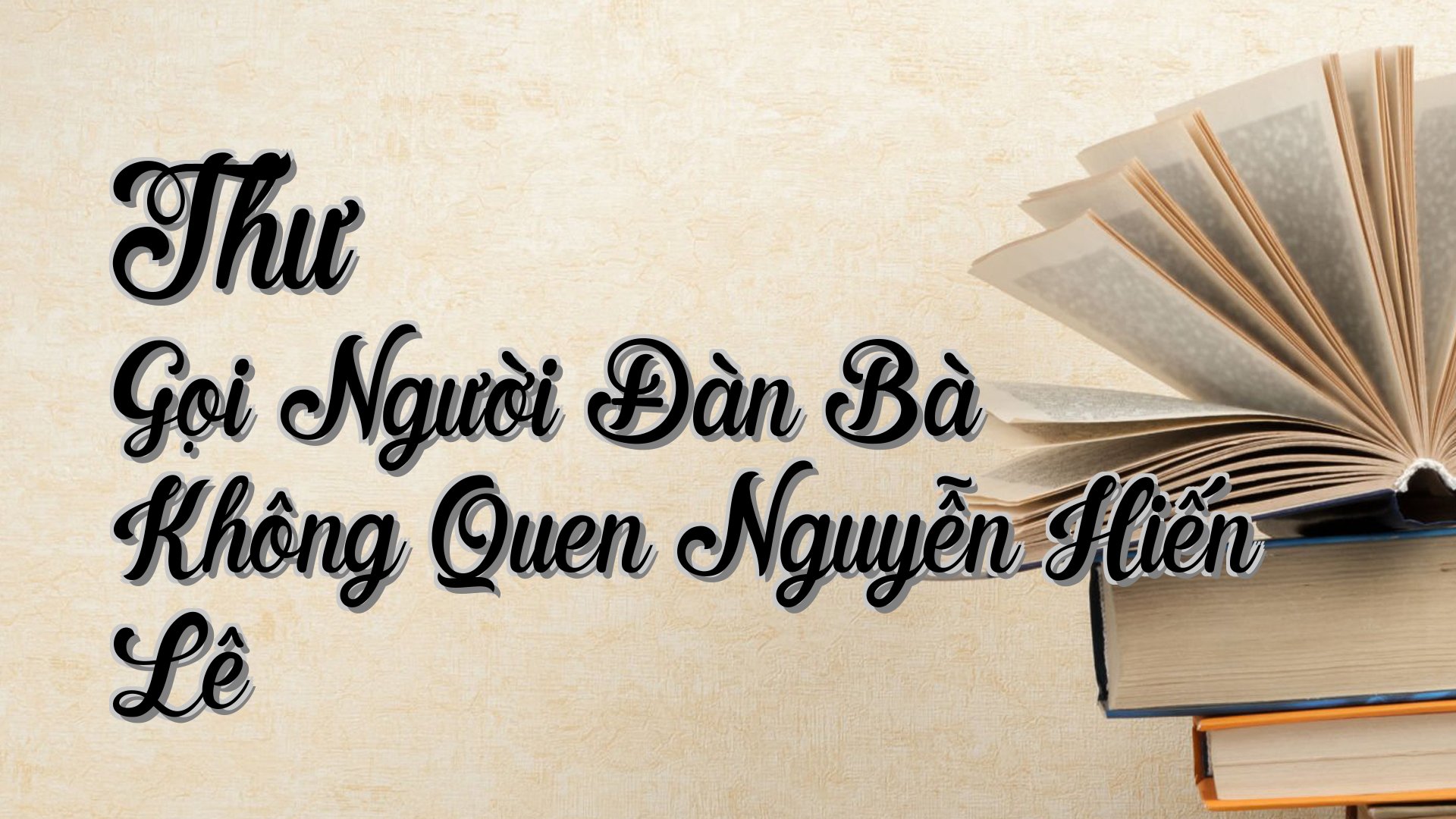 cover-Thư Gọi Người Đàn Bà Không Quen Nguyễn Hiến Lê
