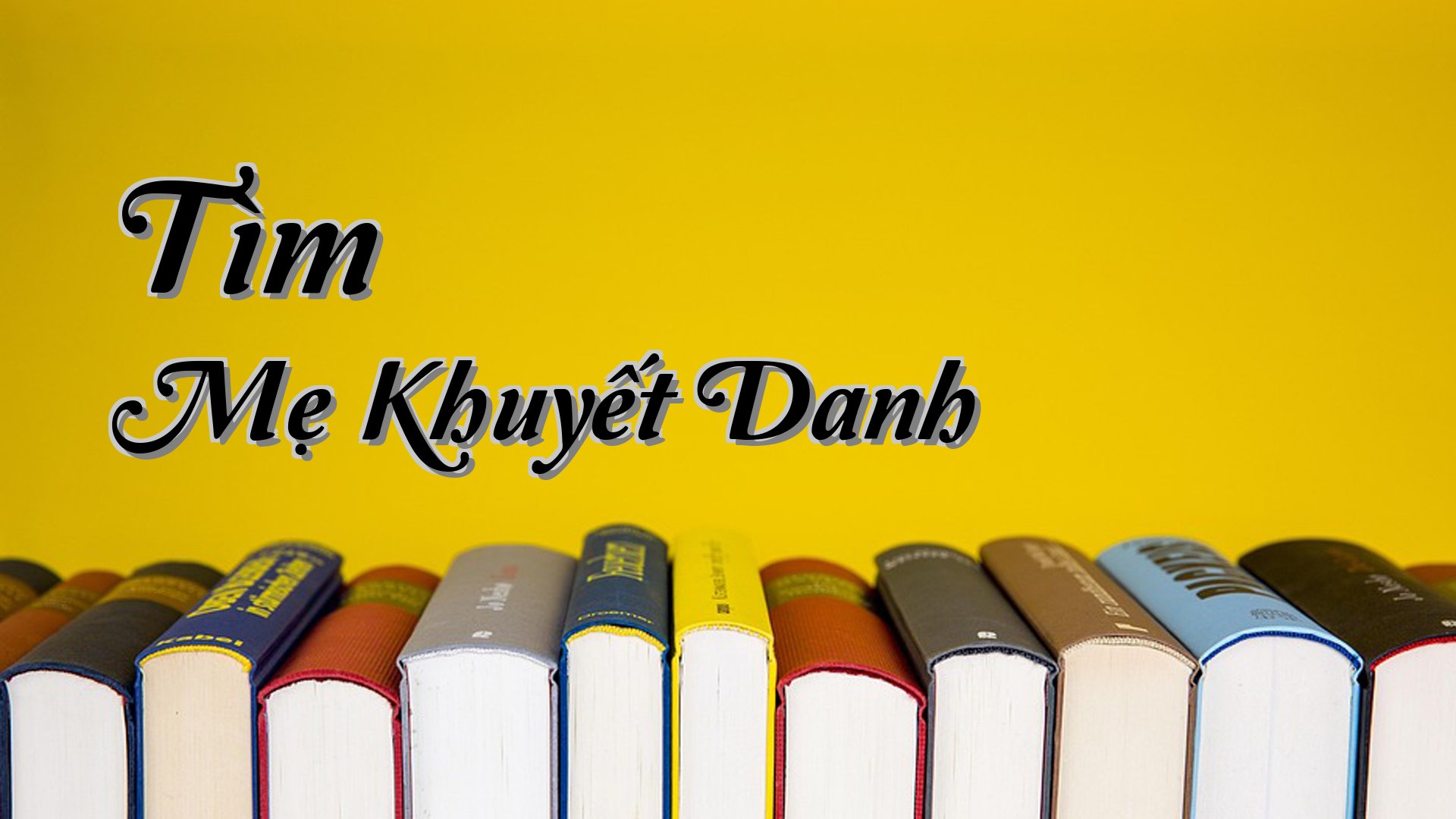 cover-Tìm Mẹ Khuyết Danh