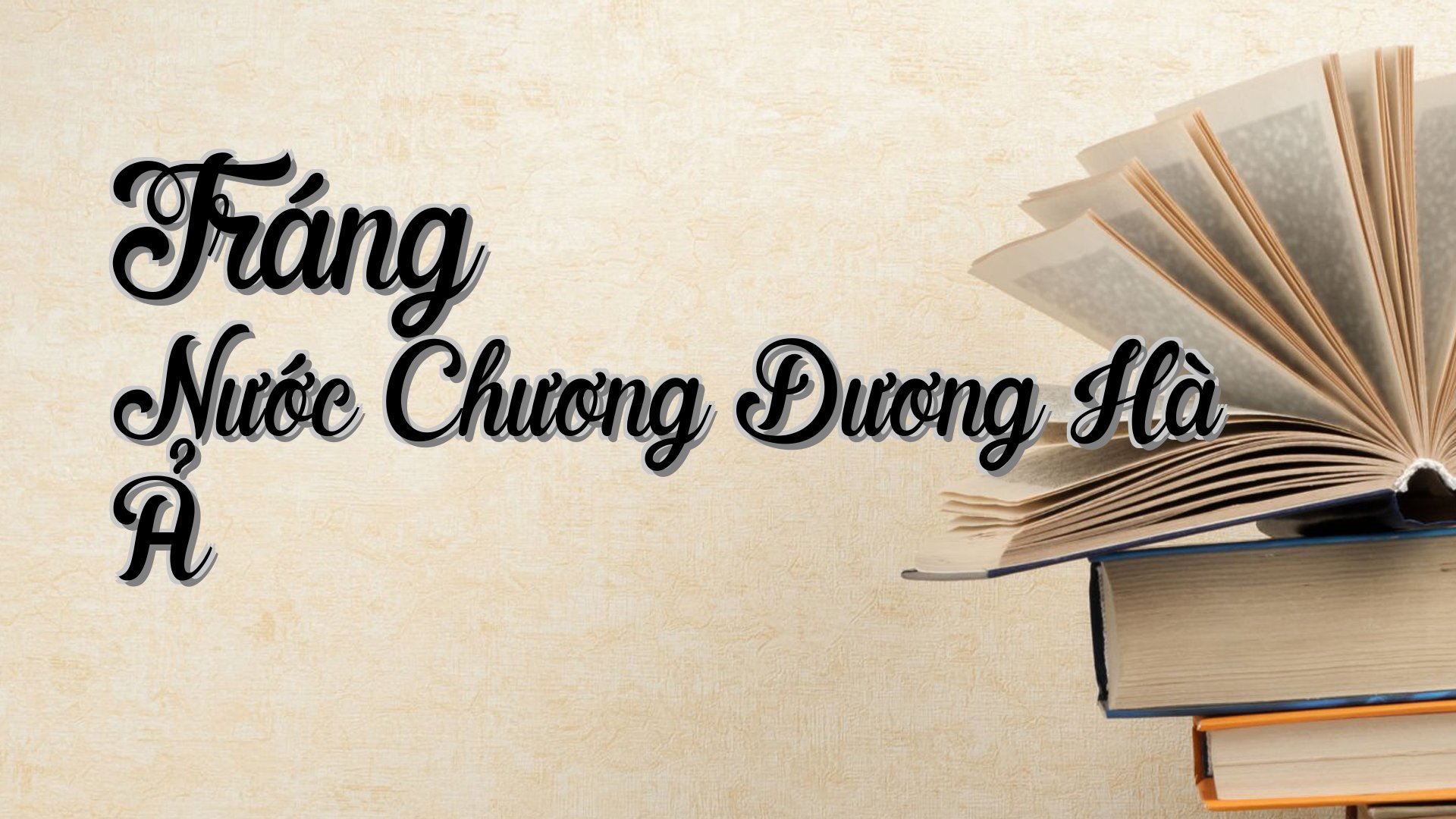 cover-Tráng Nước Chương Dương Hà Ả