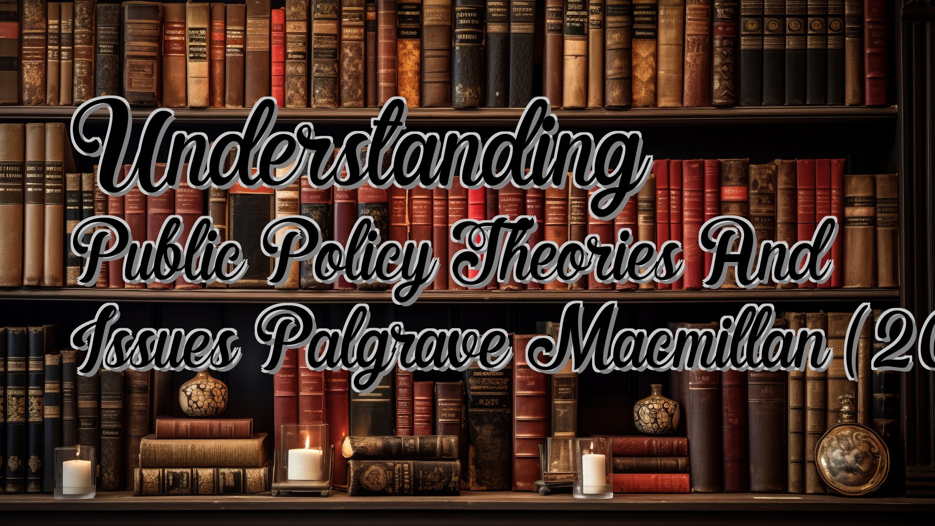 cover-Understanding Public Policy Theories And Issues Palgrave Macmillan (2012)