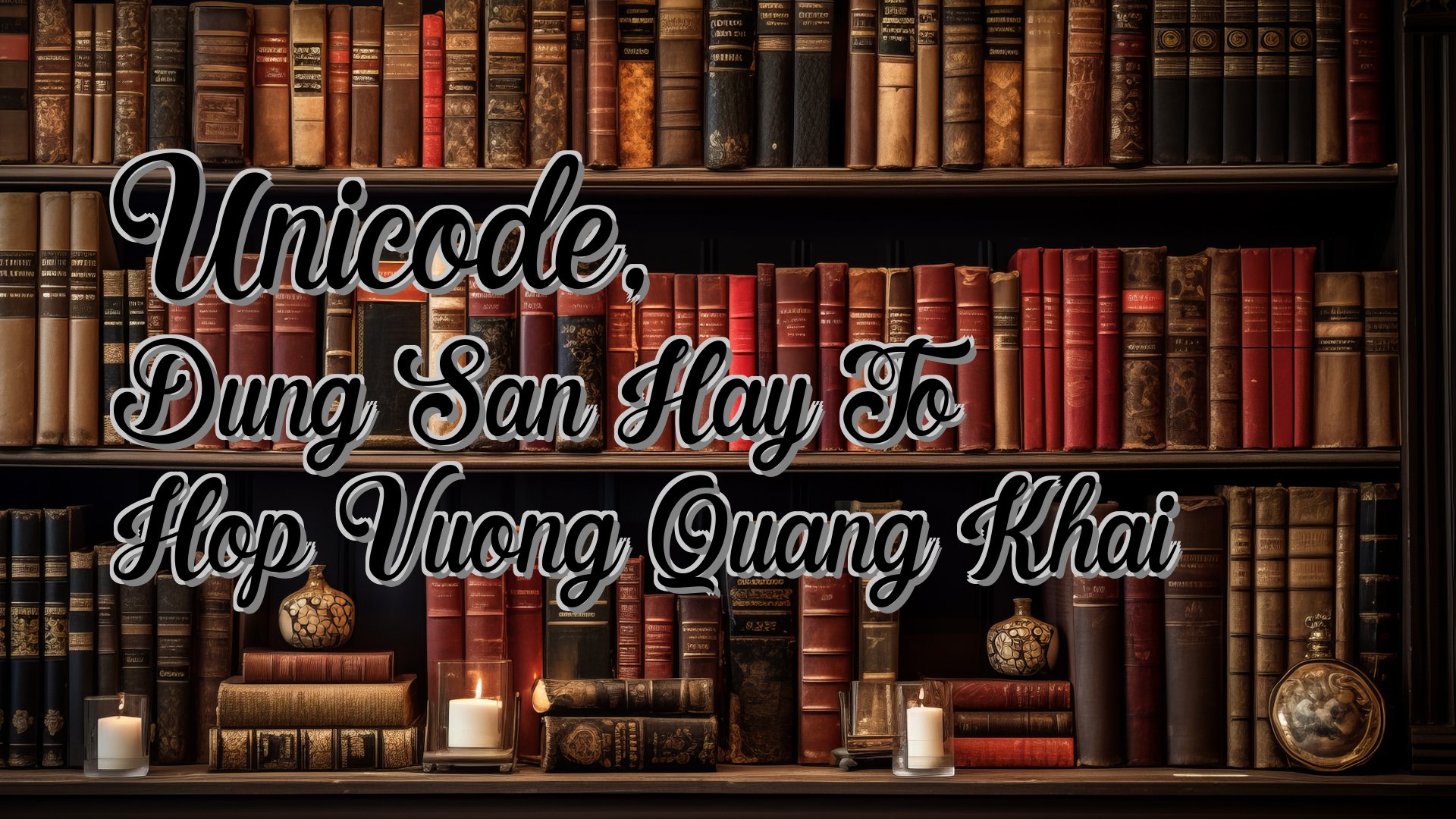 Cover image for Unicode, Dung San Hay To Hop Vuong Quang Khai