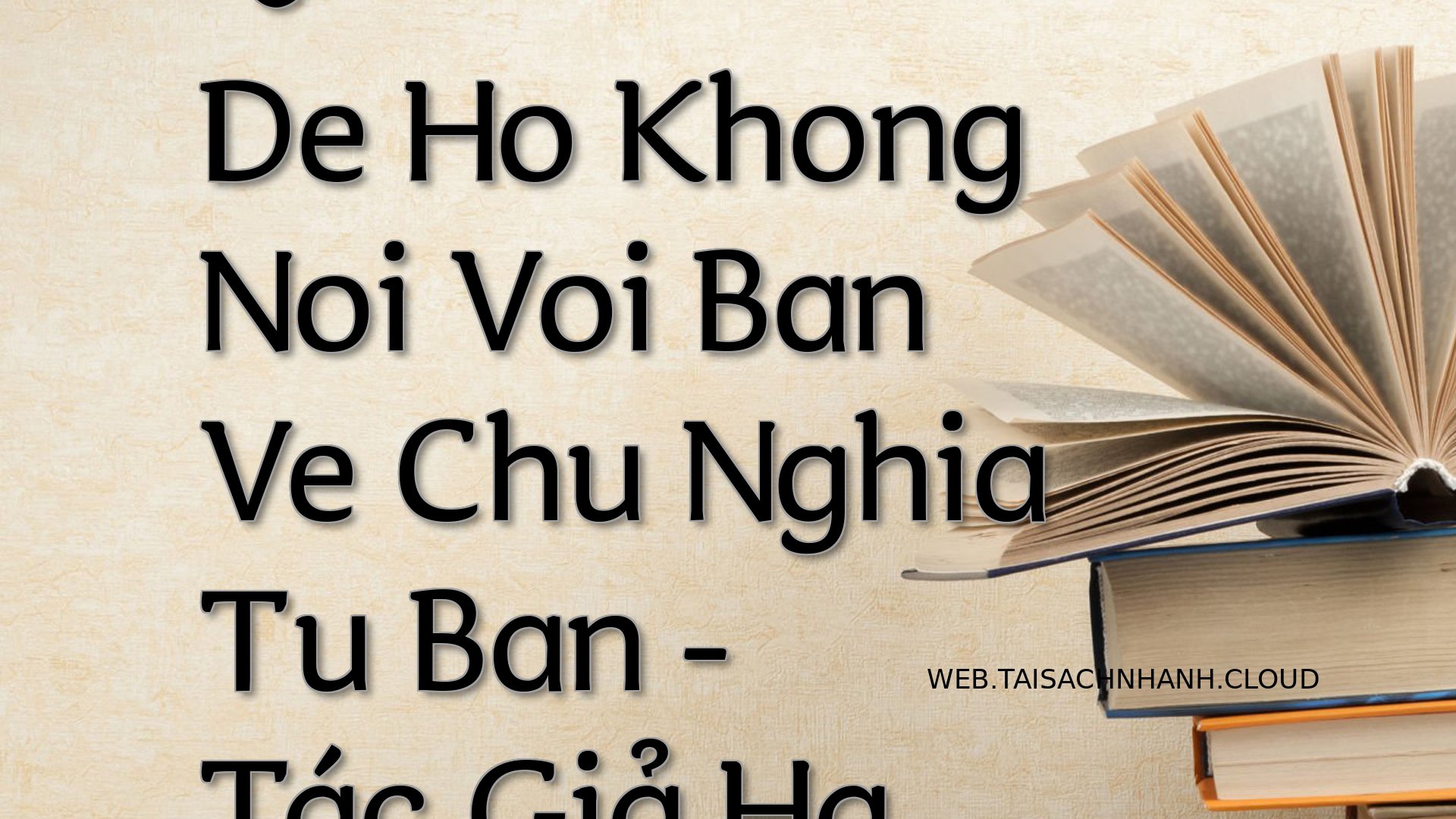 Cover Van De Ho Khong Noi .jpg