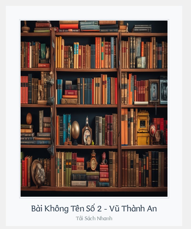 Bìa sách Bài Không Tên Số 2 - Vũ Thành An