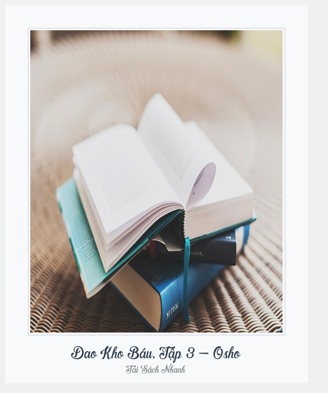 Bìa sách Dao Kho Báu, Tập 3 - Osho