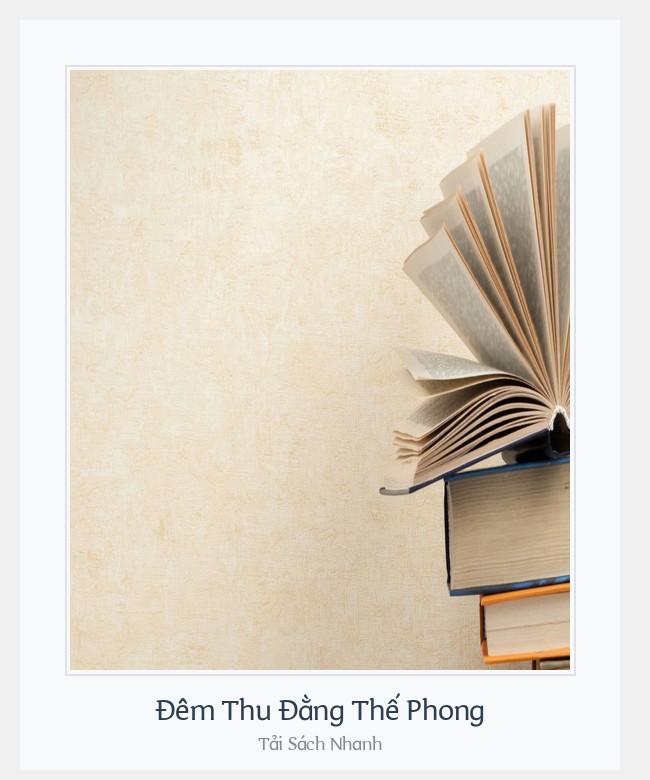 Bìa sách Đêm Thu Đằng Thế Phong